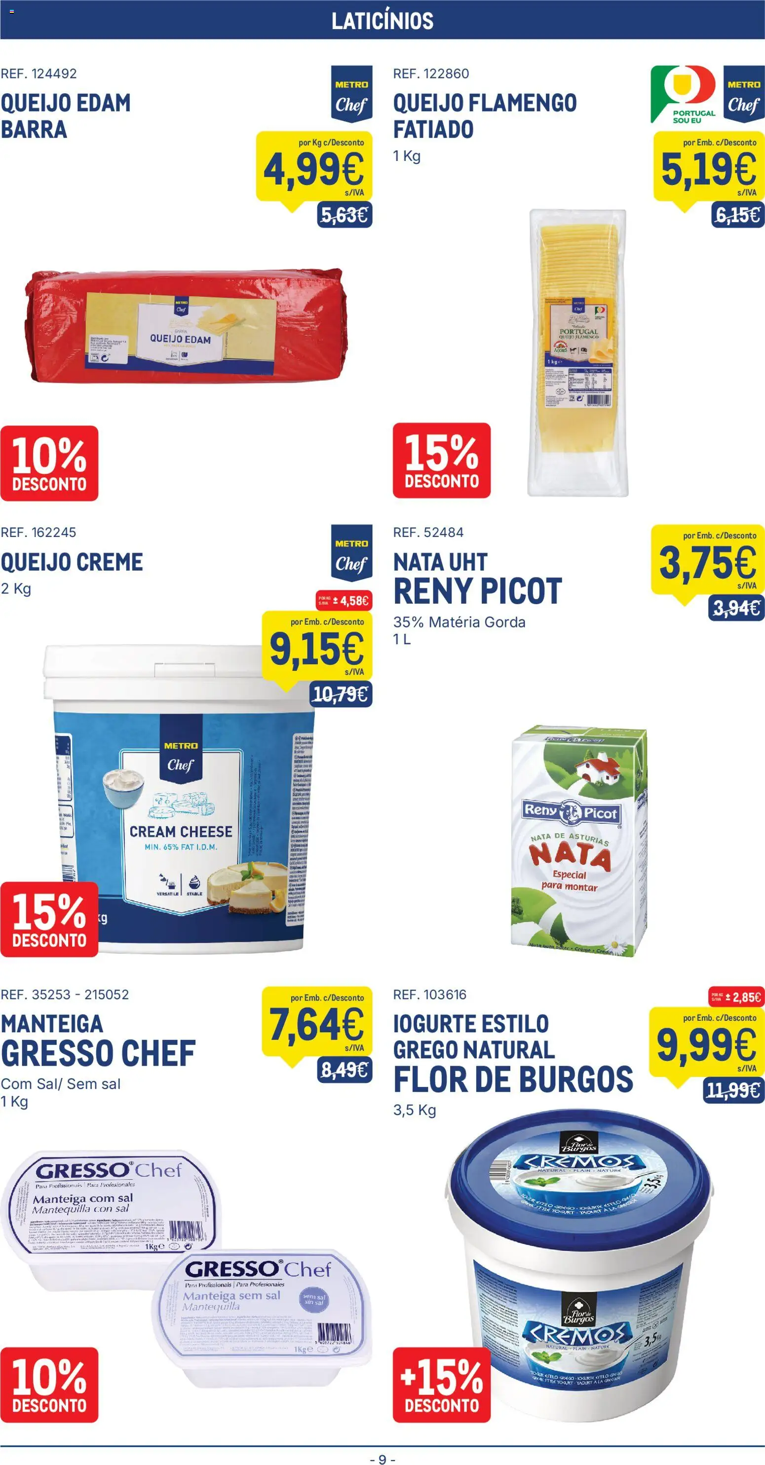 Makro Folheto │ válido de 26.05.2026 | Página: 9 | Produtos: Queijo creme, Cream cheese, Sal, Manteiga