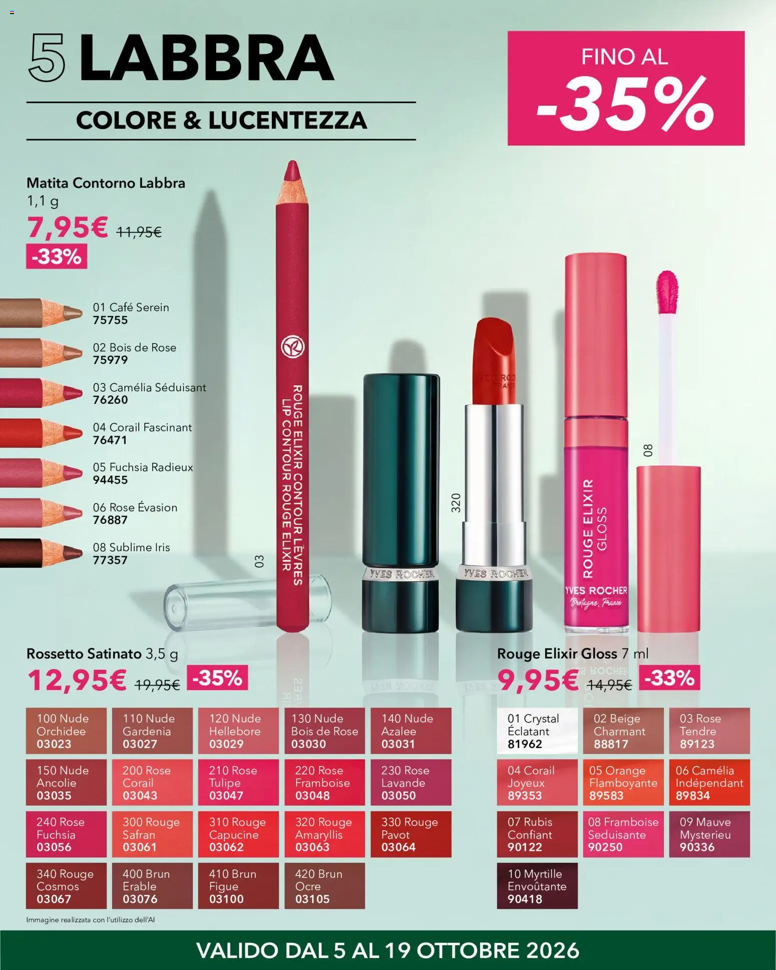 Volantino Yves Rocher del 05/10/2026 | Pagina: 6 | Prodotti: Rossetto