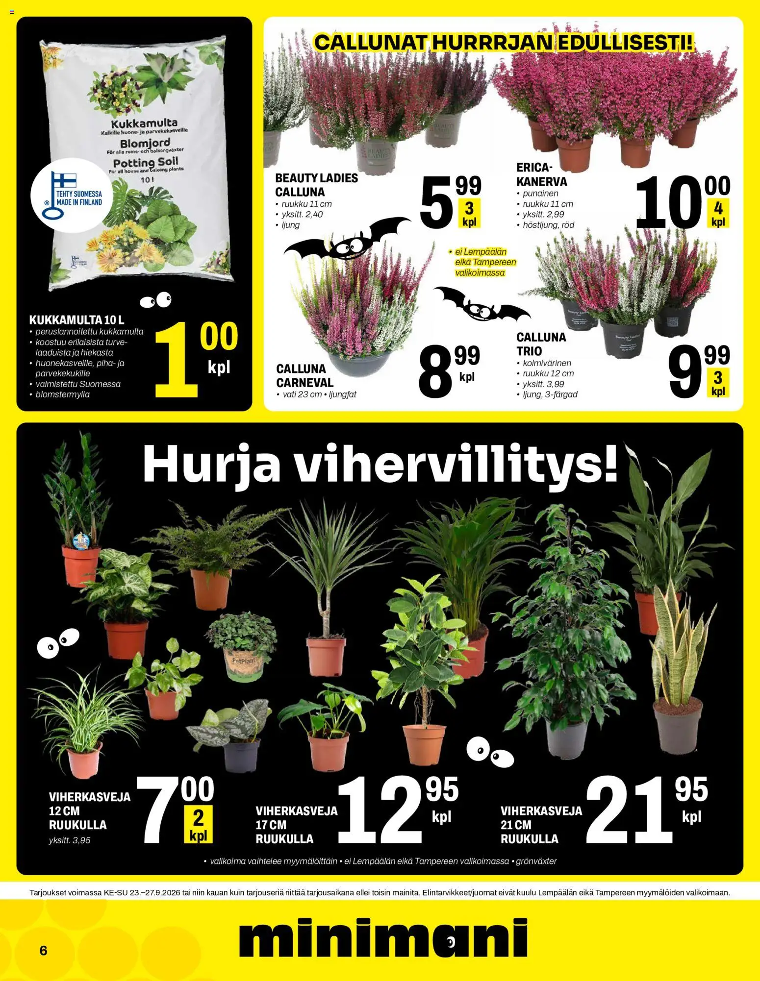 Minimani tarjoukset – voimassa 23/09/2026 alkaen | Sivu: 6 | Tuotteet: Turve