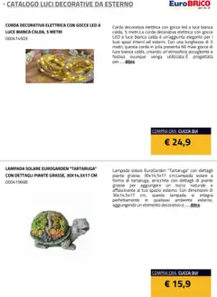Anteprima del volantino Eurobrico Luci Decorative da Esterno catalogo valido a partire dal 23.07.2025 | Pagina: 20 | Prodotti: Lampada solare, Lampada