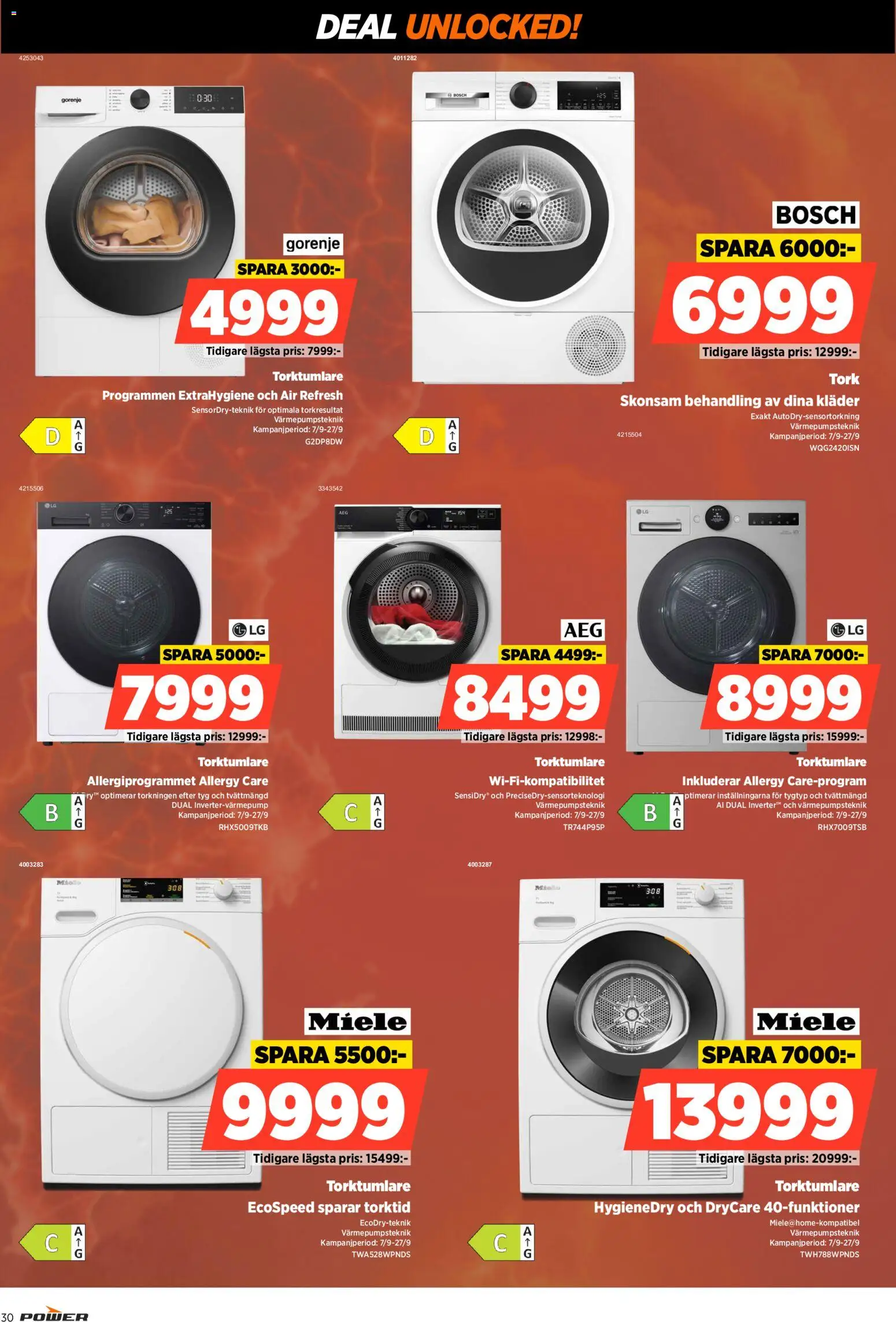 Power reklamblad aktuell från 07/09/2026 | Sida: 30 | Produkter: Kläder, Torktumlare