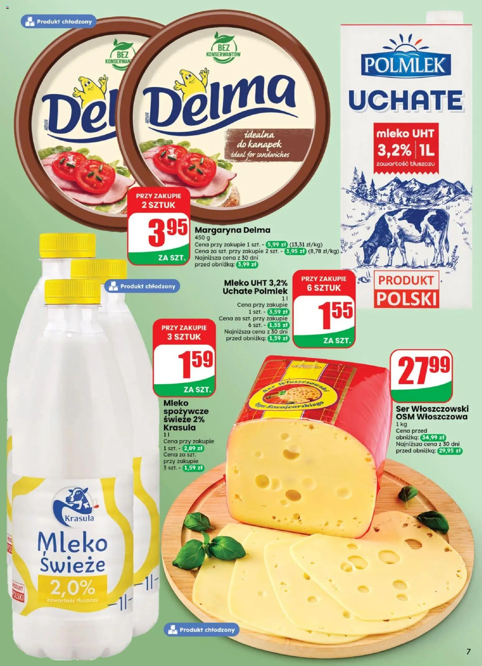 Dino gazetka - Weekendowe Okazje od 04.09.2026 | Strona: 7 | Produkty: Mleko, Ser, Mleko UHT, Mleko świeże
