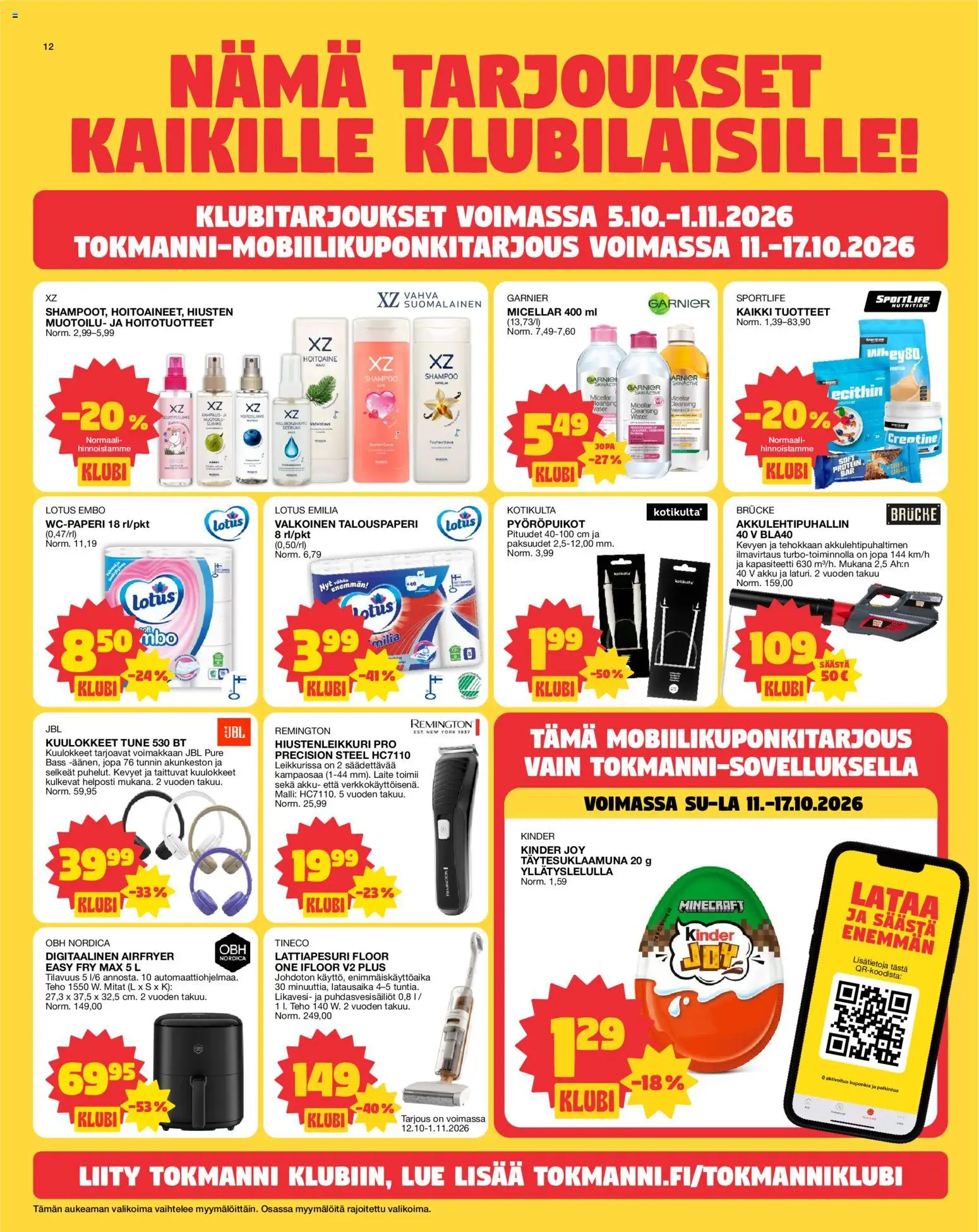 Tokmanni tarjoukset – voimassa 12/10/2026 alkaen | Sivu: 12