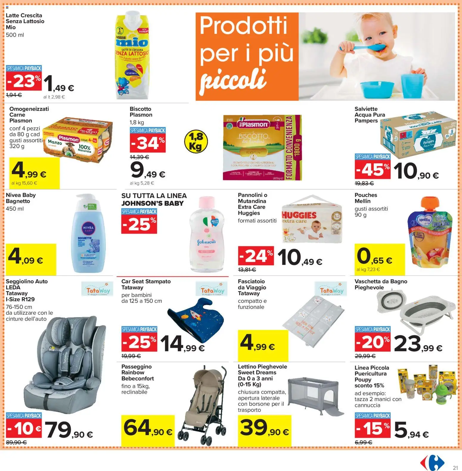Volantino Carrefour del 13/07/2026 | Pagina: 21 | Prodotti: Manzo, Passeggino, Fasciatoio, Bagno