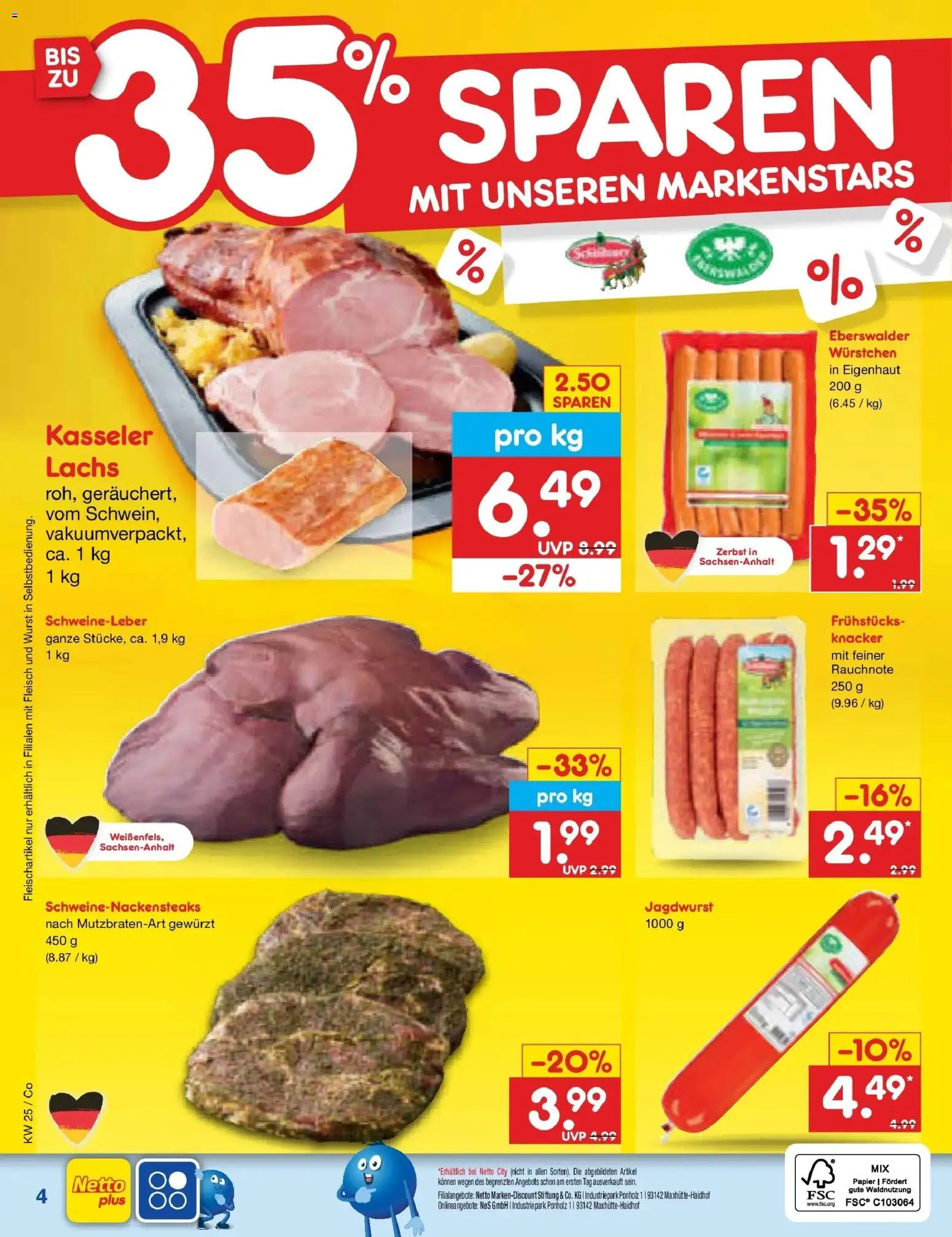 Netto Marken-Discount Prospekt Bitterfeld-Wolfen – gültig ab 14.06.2026 | Seite: 60 | Produkte: Lachs, Wurst, Fleisch