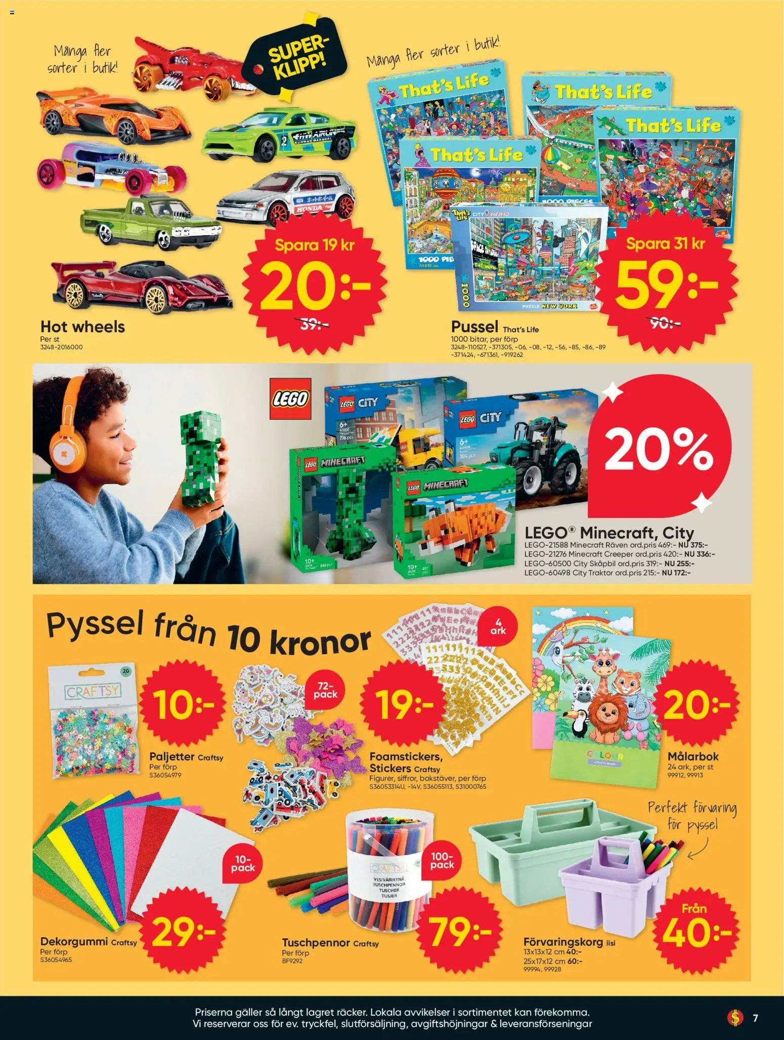 Dollar Store reklamblad aktuell från 24/08/2026 | Sida: 7 | Produkter: Pussel, LEGO, Galler