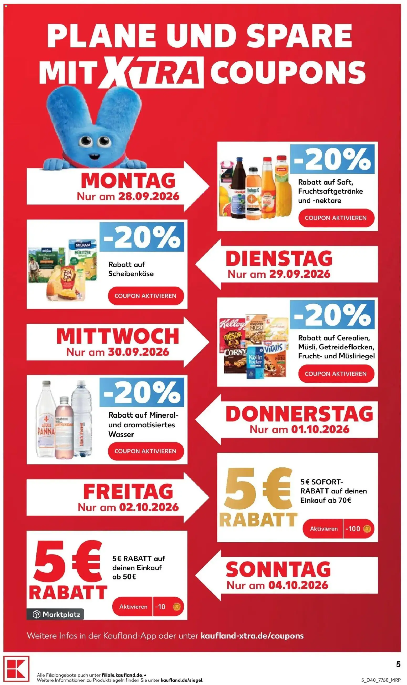 Prospekt Kaufland ab 28.09.2026 » Angebote Online zum Blättern | Seite: 15 | Produkte: Musli, Kolln, Wasser, Milram