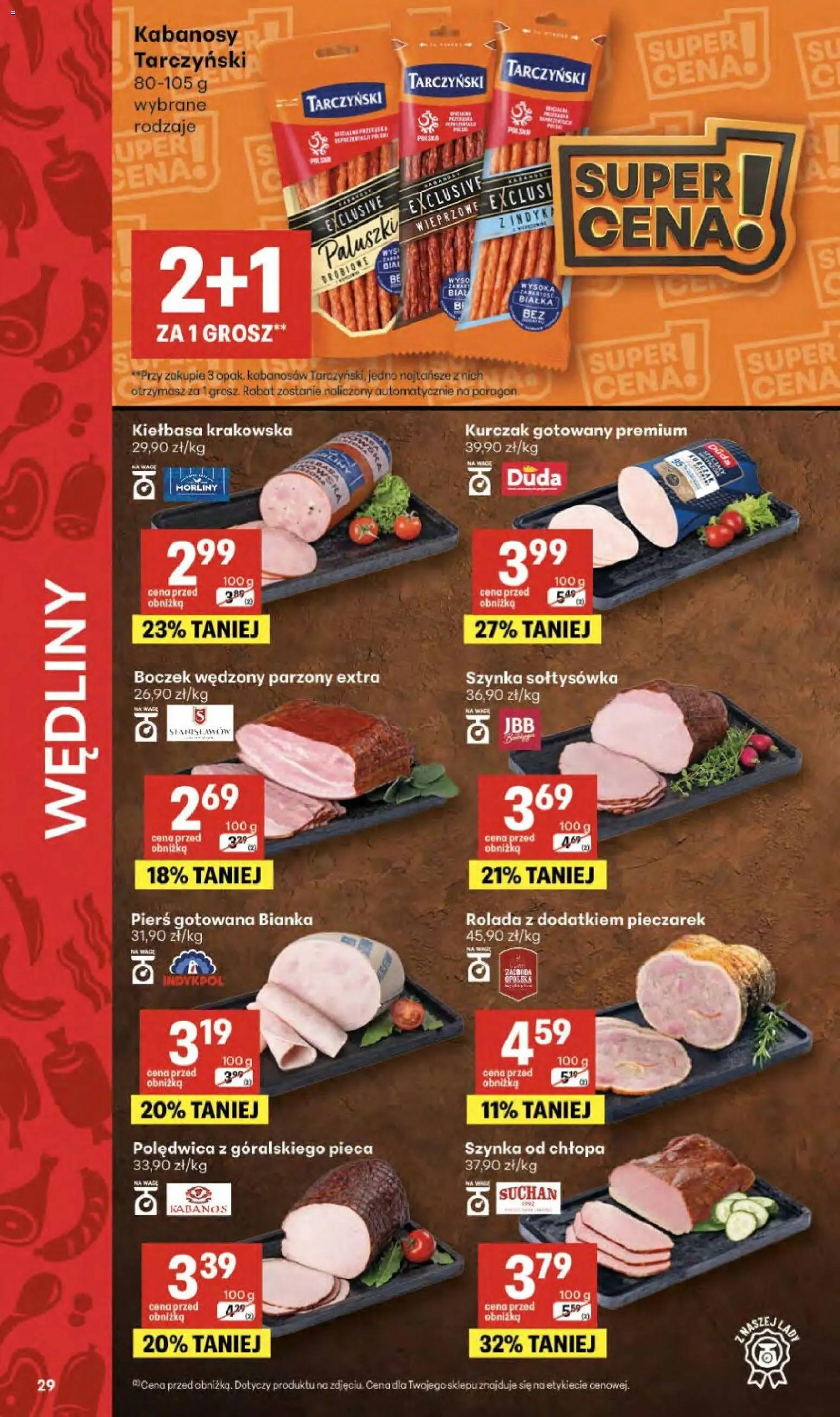 Delikatesy Centrum gazetka - Sklepy Własne od 03.06.2026 | Strona: 29 | Produkty: Kiełbasa, Rolada, Paluszki, Wędliny
