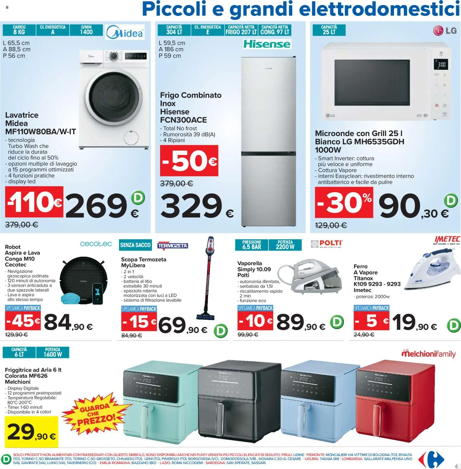 Volantino Carrefour del 15/09/2026 | Pagina: 47 | Prodotti: Scopa, Friggitrice, Navigazione, Batteria
