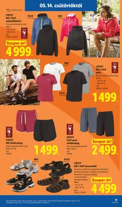 CRIVIT Női rövidnadrág, Magas pamuttartalmú anyag, Méret: 36-46 - amely érvényes a következő dátumtól: 14.05.2026 | Oldal: 31