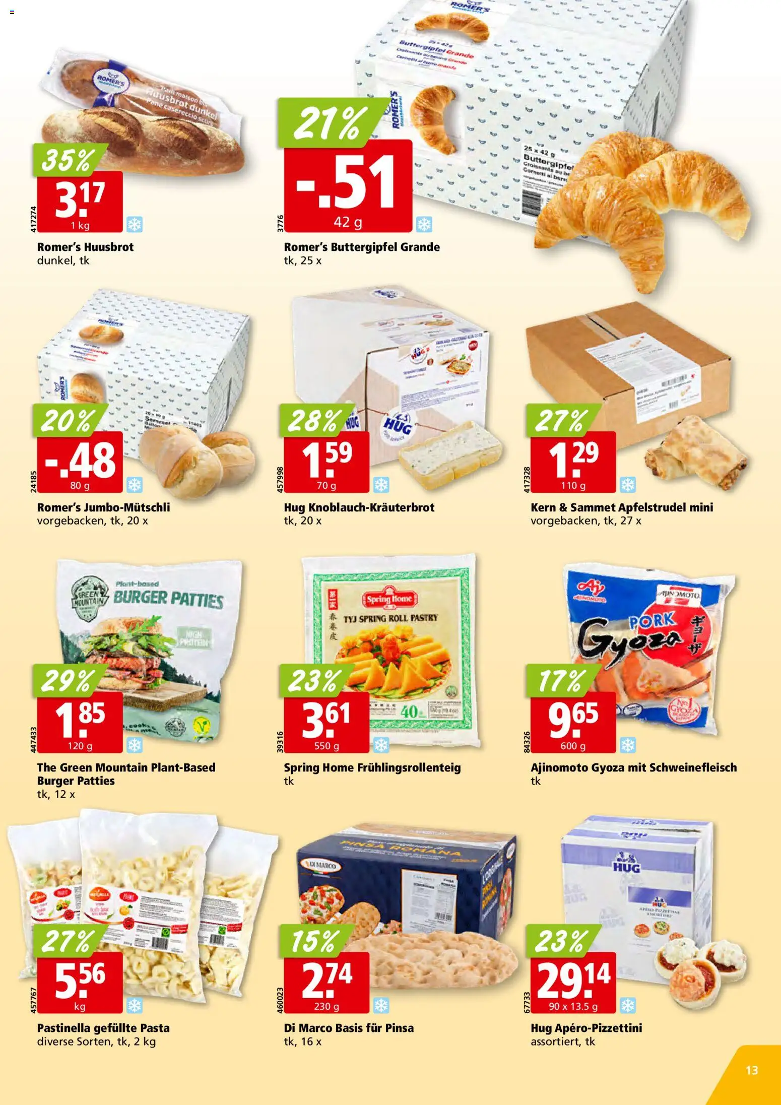 Aligro aktionen – gültig ab 02.11.2026 | Seite: 13 | Produkte: Pane, Burger, Schweinefleisch, Pasta