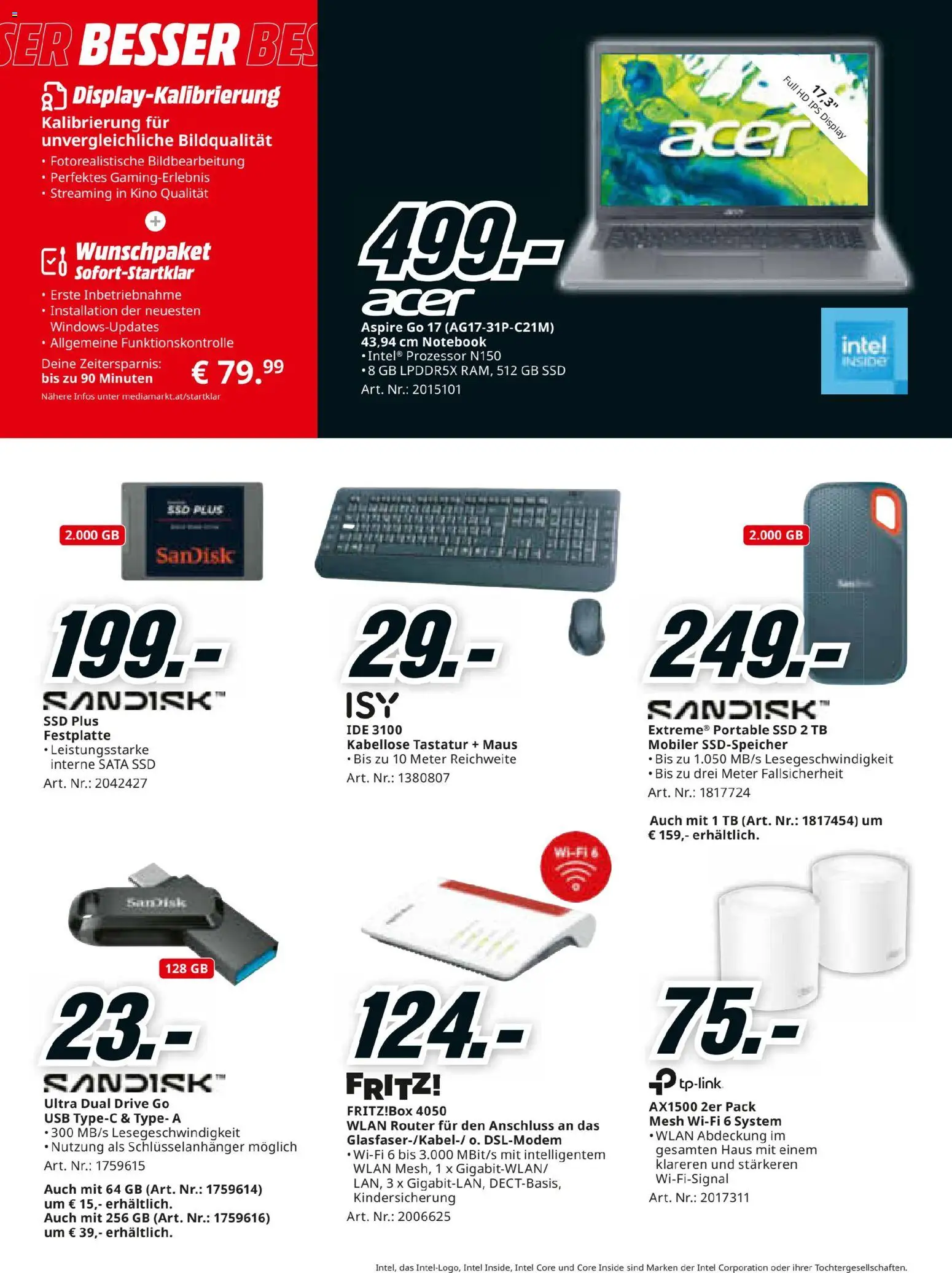 Media Markt Superstart gültig ab 25.08.2026 | Seite: 4 | Produkte: Maus, Tastatur, USB
