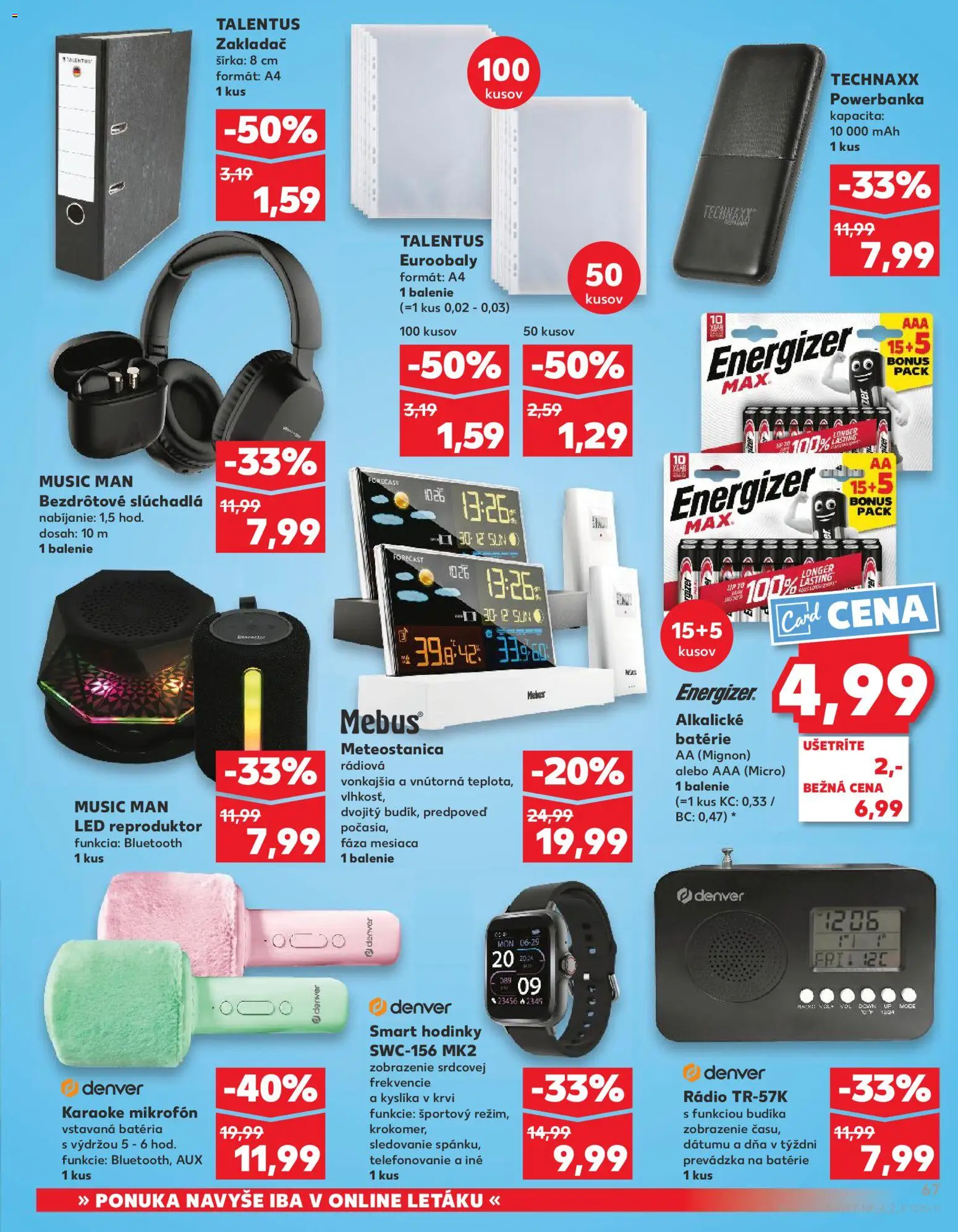 Nové Kaufland akcie – leták je platný od 16.04.2026 | Strana: 67 | Produkty: Smart hodinky, Hodinky, Slúchadlá, Led