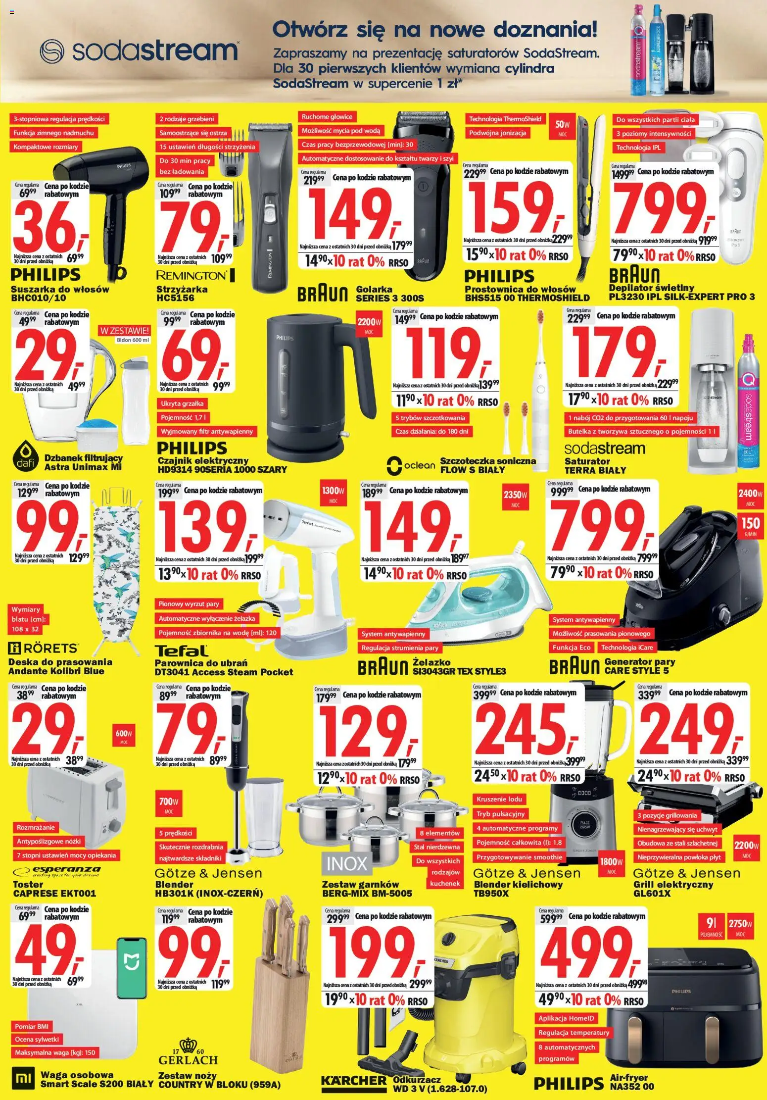 Mediaexpert promocje - Otwarcie po remoncie Katowice od 07.05.2026 | Strona: 6 | Produkty: Szczoteczka soniczna, Smoothie, Deska do prasowania, Blender