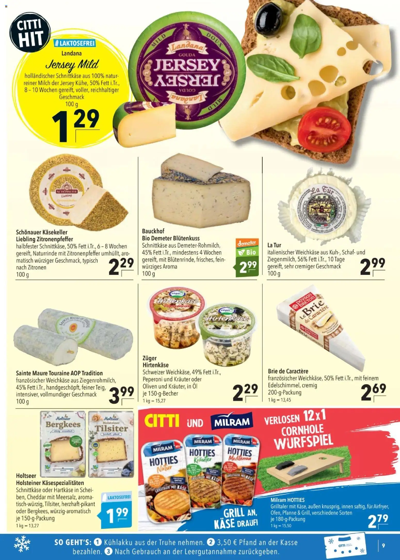 CITTI tilbudsavis – gyldig fra 08/07/2026 | Side: 9 | Produkter: Cheddar, Øl, Oliven, Grill
