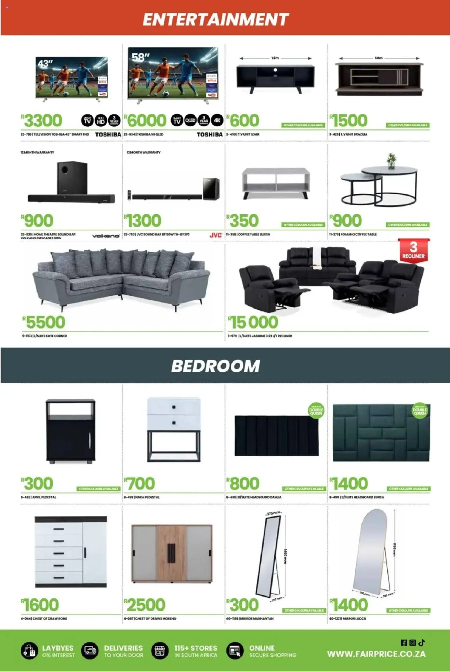 New Fair Price catalogue – valid from 01/07/2026 | Page: 3 | Products: Pedestal, Headboard, Mirror, Coffee