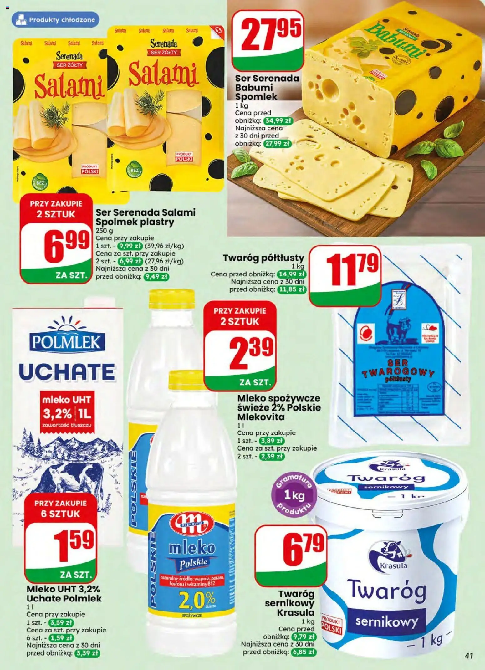 Dino gazetka od 05.08.2026 | Strona: 41 | Produkty: Ser żółty, Mleko, Salami, Twaróg