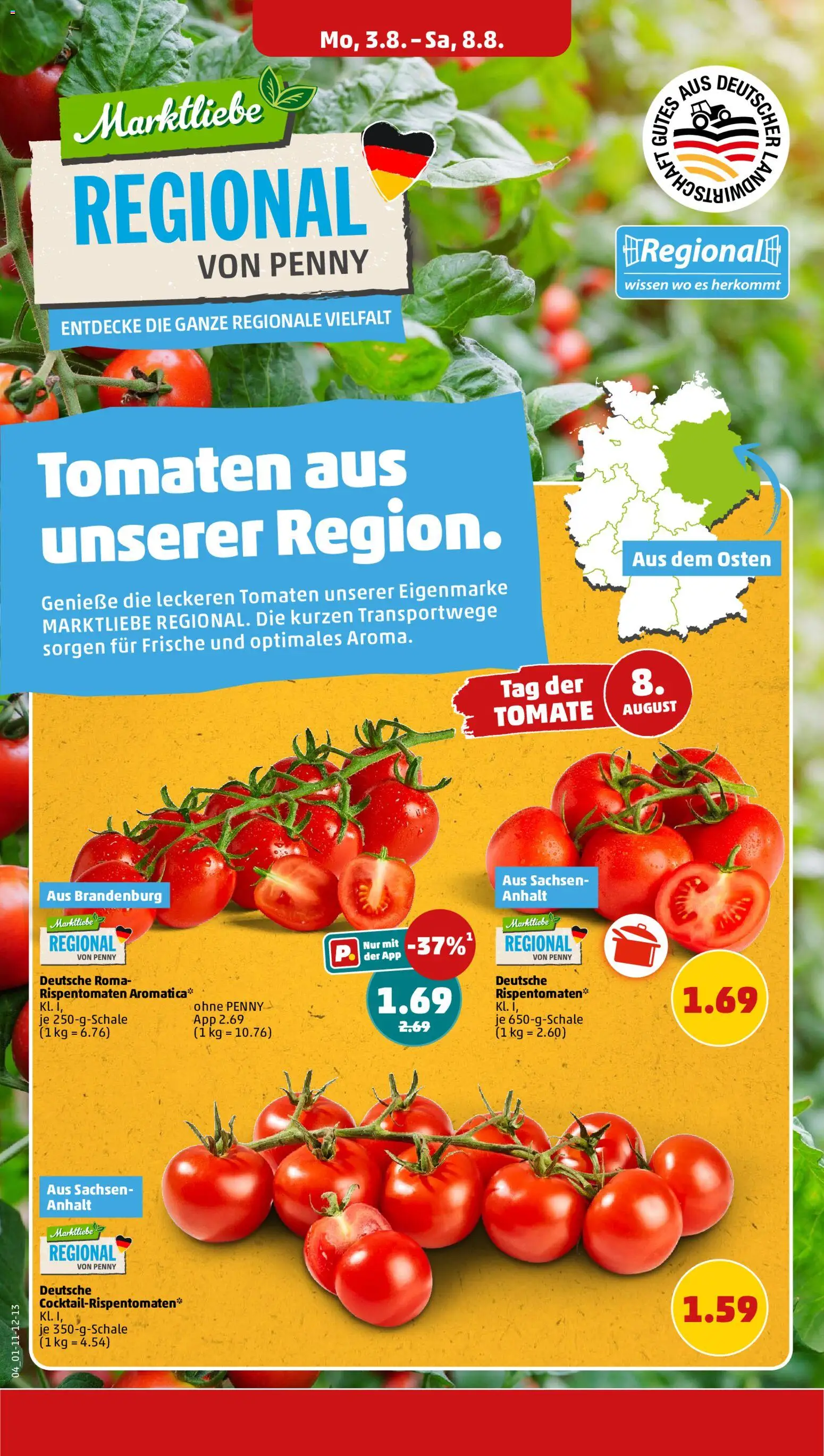 Penny Prospekt – gültig ab 03.08.2026 | Seite: 8 | Produkte: Tomaten