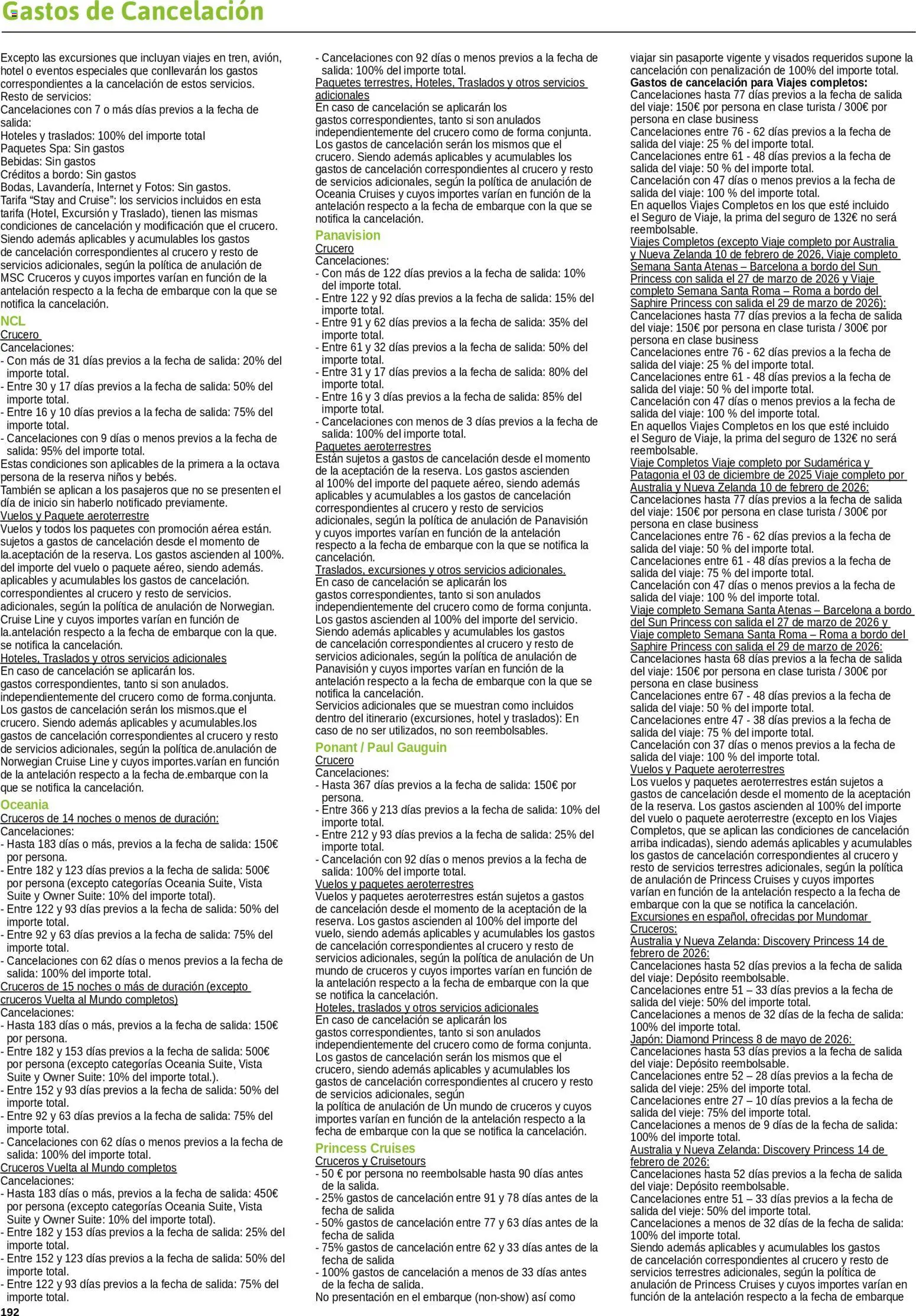 Viajes El Corte Inglés Cruceros marítimos │ válido desde el 01/01/2026 | Página: 193 | Productos: Bebidas