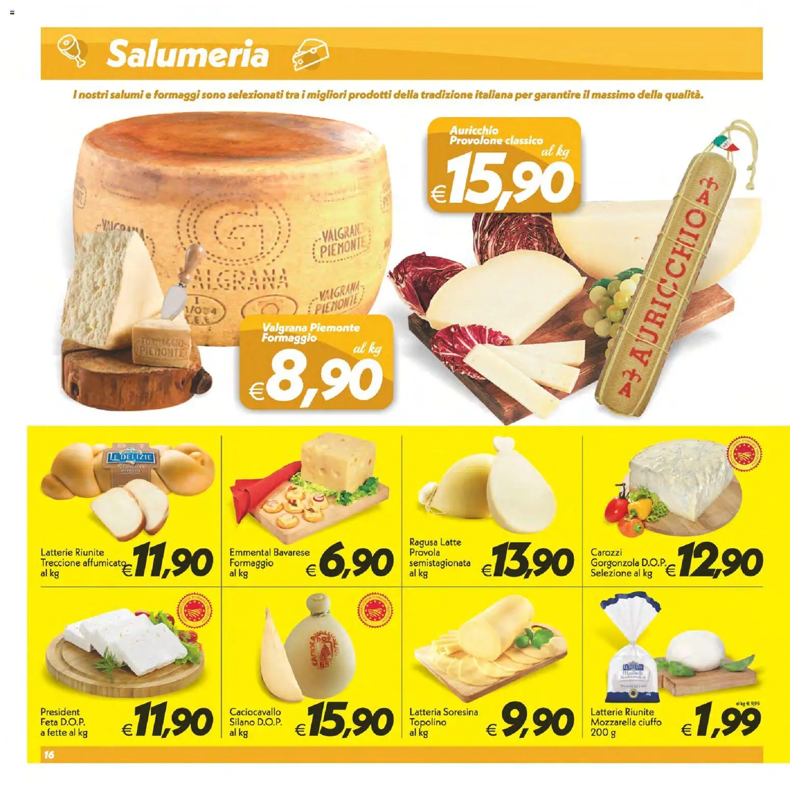Volantino SuperConveniente del 14/07/2026 | Pagina: 16 | Prodotti: Mozzarella, Latte, Formaggio, Gorgonzola