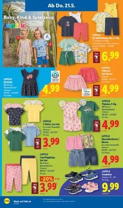 Lidl aktionen ab 21.05.2026 gültig | Seite: 20 | Produkte: Leggings, Sandalen, Kleid