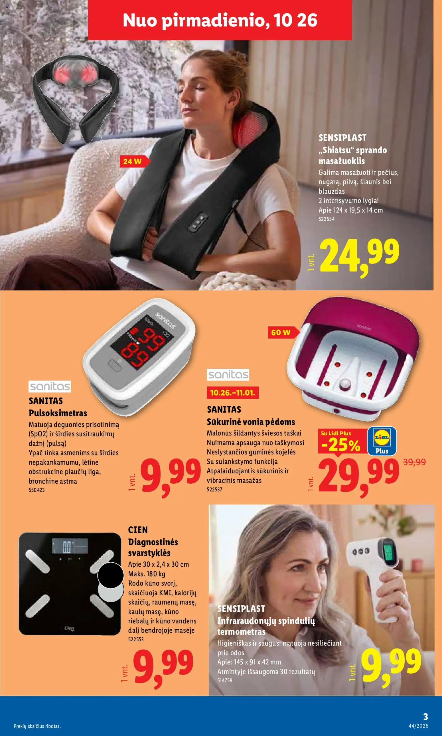 LIDL akcijos nuo 2026.10.26 | Puslapis: 3 | Prekių: Vonia, Termometras