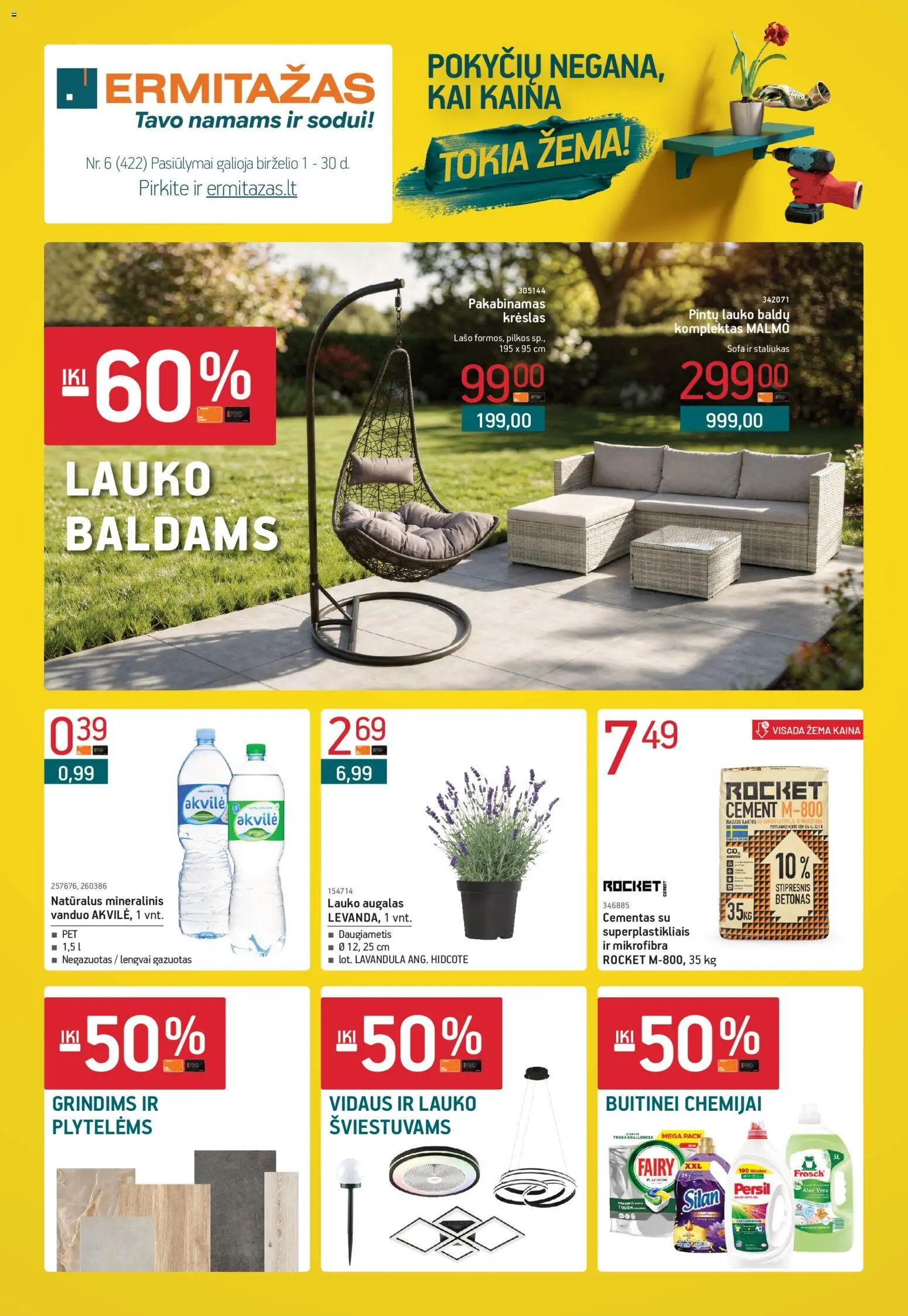 ERMITAŽAS akcijos nuo 01.06.2026 | Puslapis: 1 | Prekių: Sofa