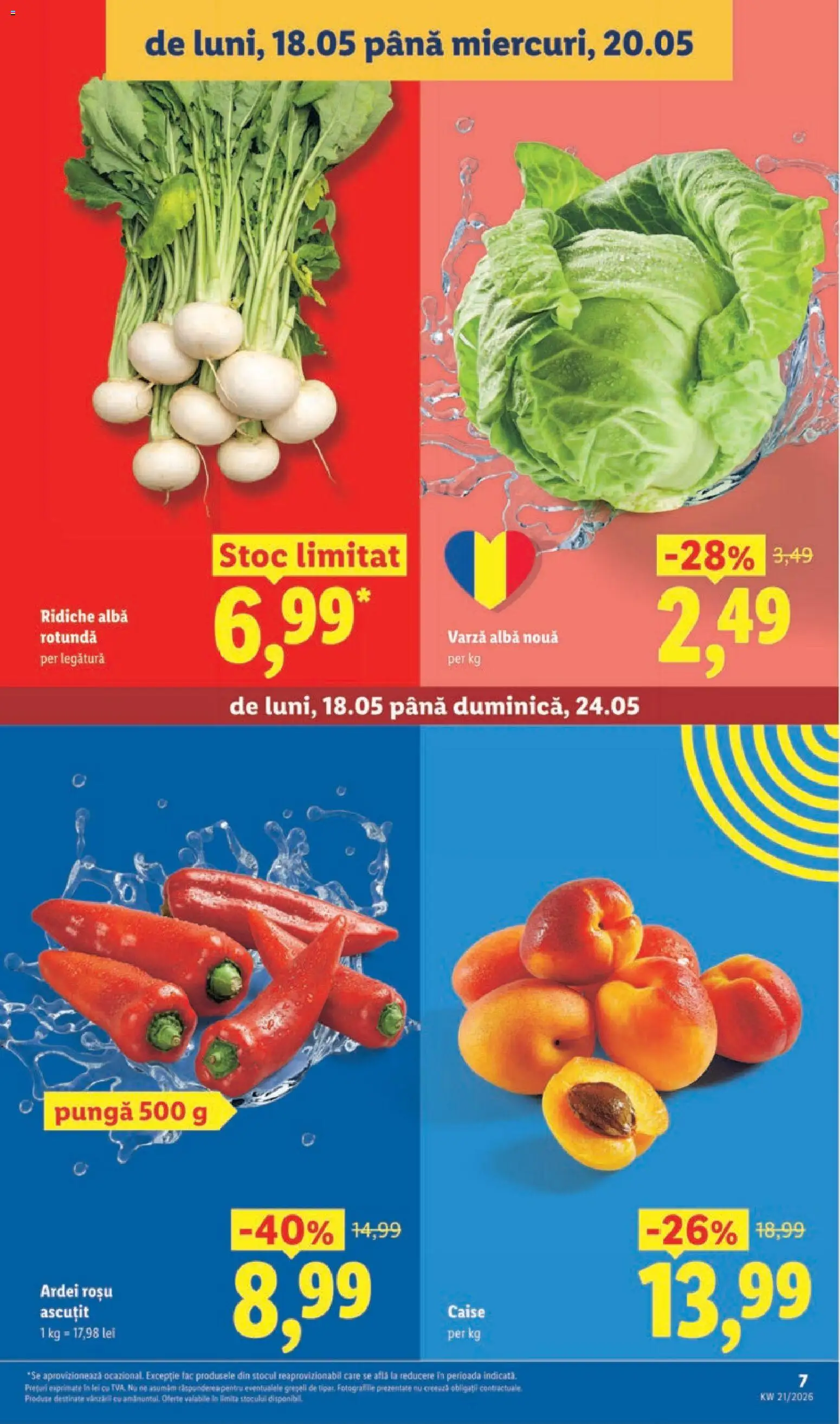 Noul catalog Lidl – valabil de la 18.05.2026 | Pagină: 7 | Produse: Varză, Pungă, Ardei, Ahtapot