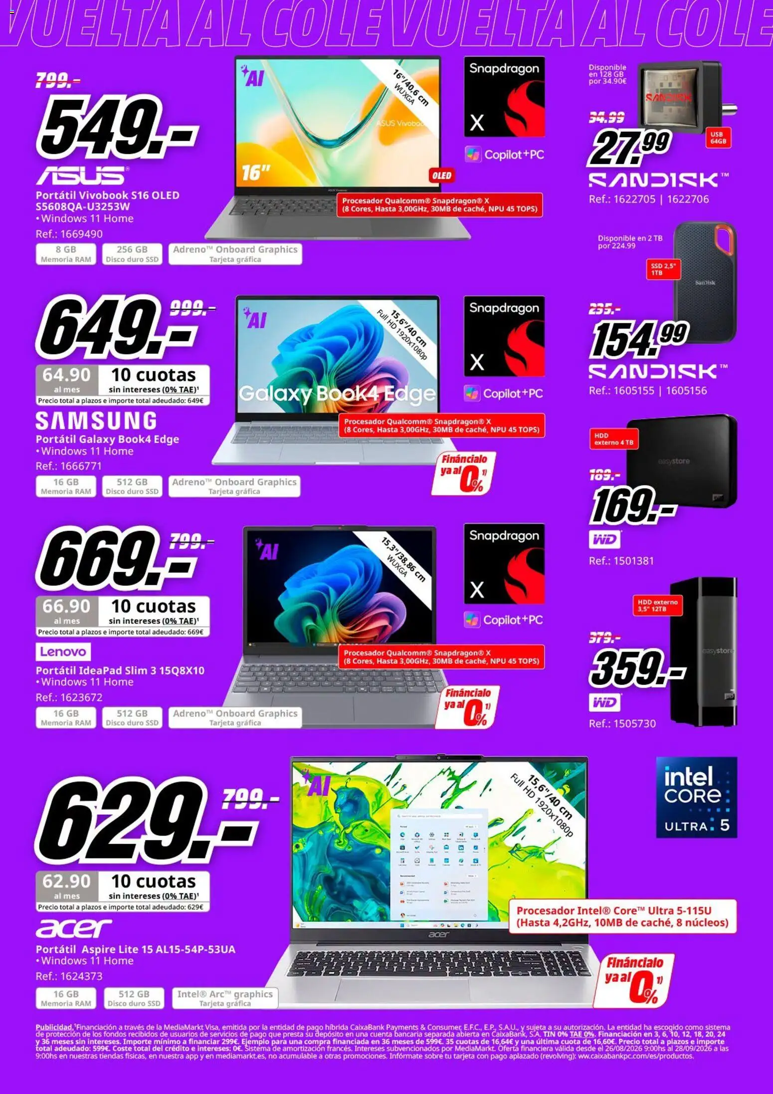 Media Markt folleto │ válido desde el 17/09/2026 | Página: 33 | Productos: Portátil, Disco