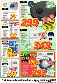 Veikon Kone-mainoslehti voimassa 01.06.2026 alkaen | Sivu: 6 | Tuotteet: Ilmastointilaite, Imuri, Robotti, Kaukosäädin