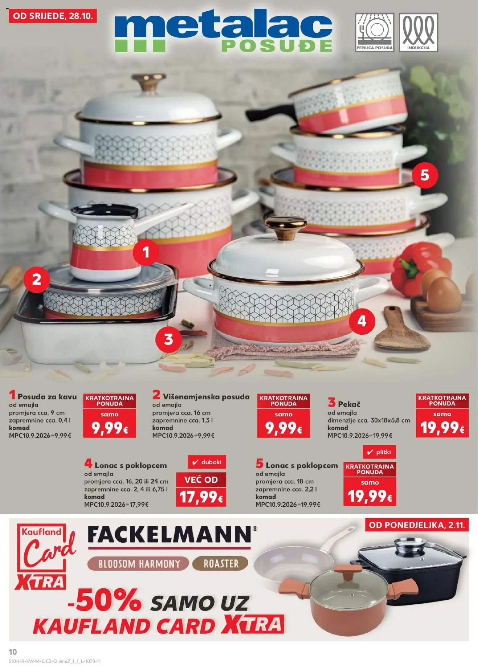 Kaufland katalog | vrijedi od 28.10.2026 | Stranica: 10 | Proizvodi: Pekac, Perilica posuđa, Posuđe, Lonac