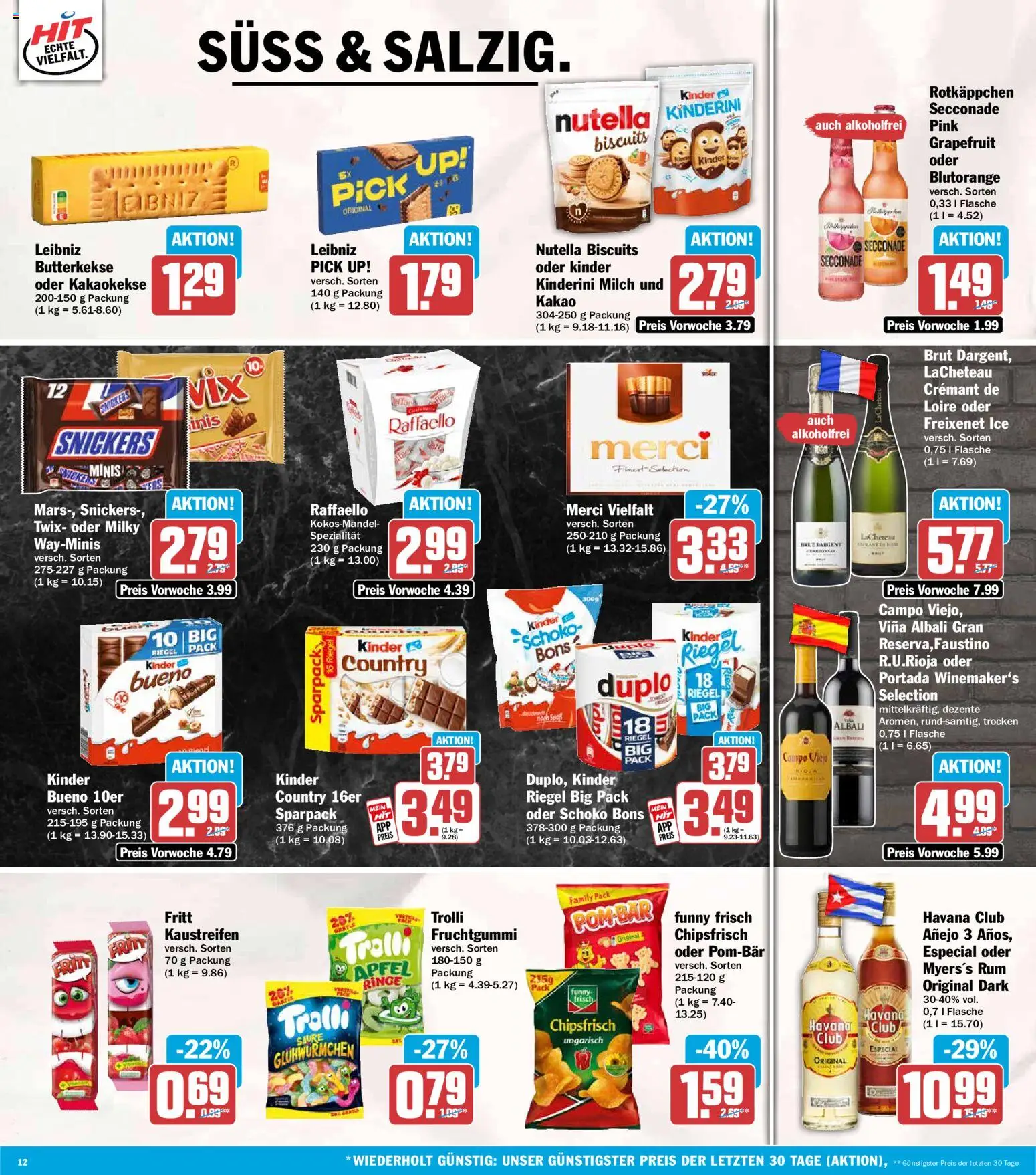 HIT Prospekt – gültig ab 29.06.2026 | Seite: 12 | Produkte: Raffaello, Twix, Butterkekse, Grapefruit