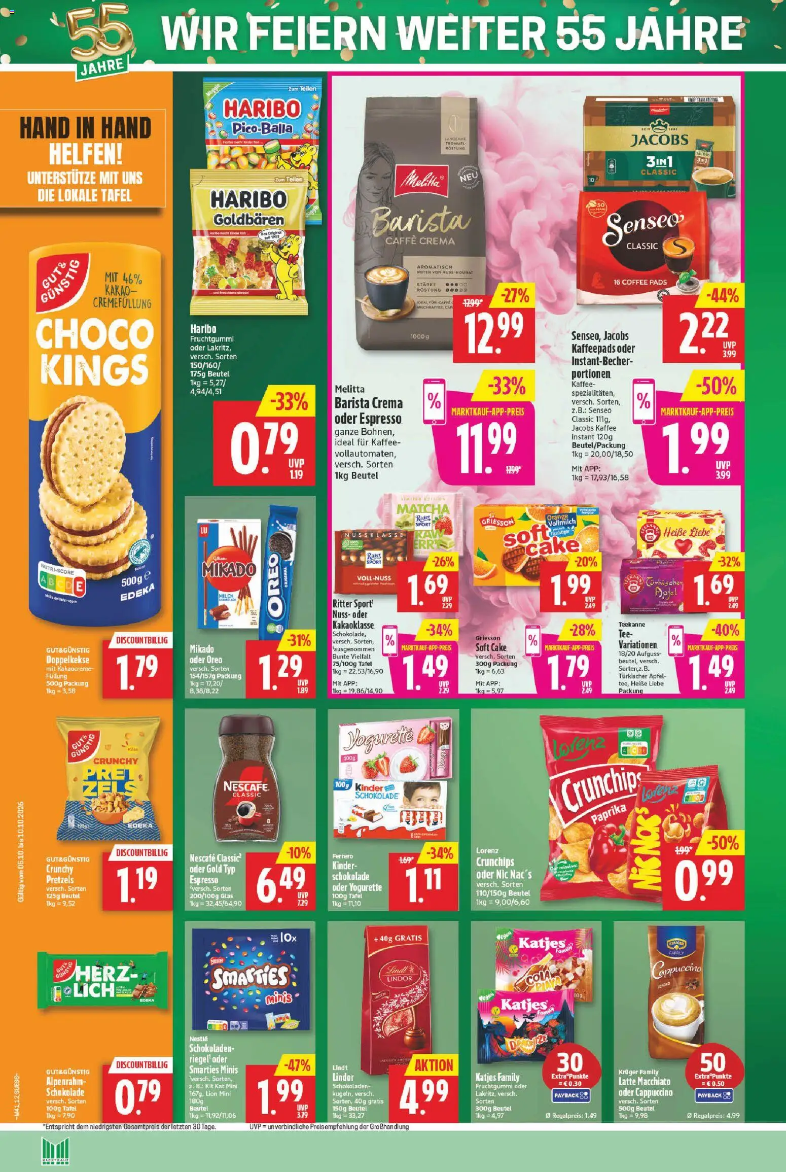 Marktkauf Prospekt – gültig ab 05.10.2026 | Seite: 12 | Produkte: Kaffee, Smarties, Paprika, Lindt