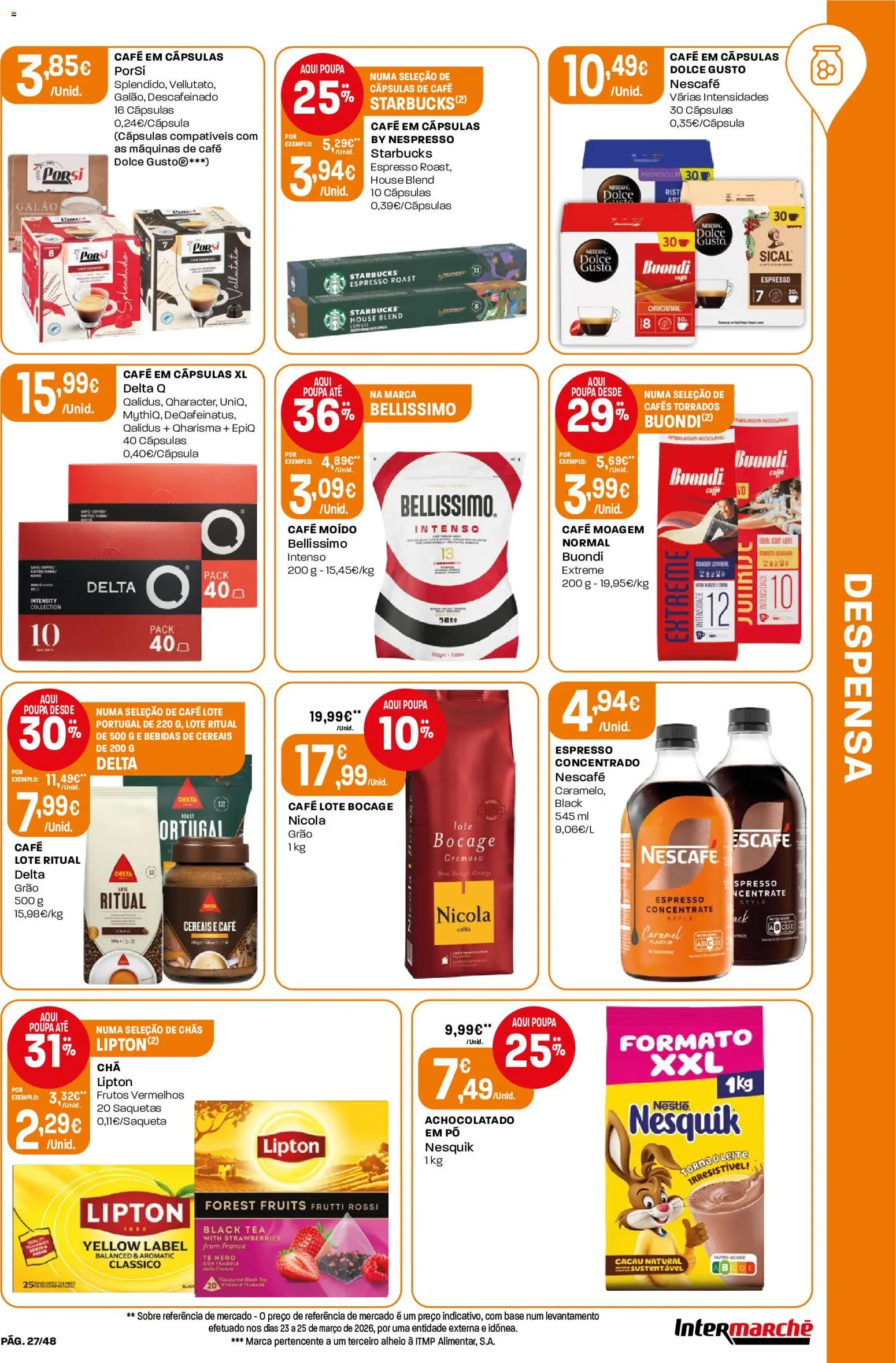 Intermarché folheto │ válido de 07.05.2026 | Página: 27 | Produtos: Delta q, Base, Leite, Cereais
