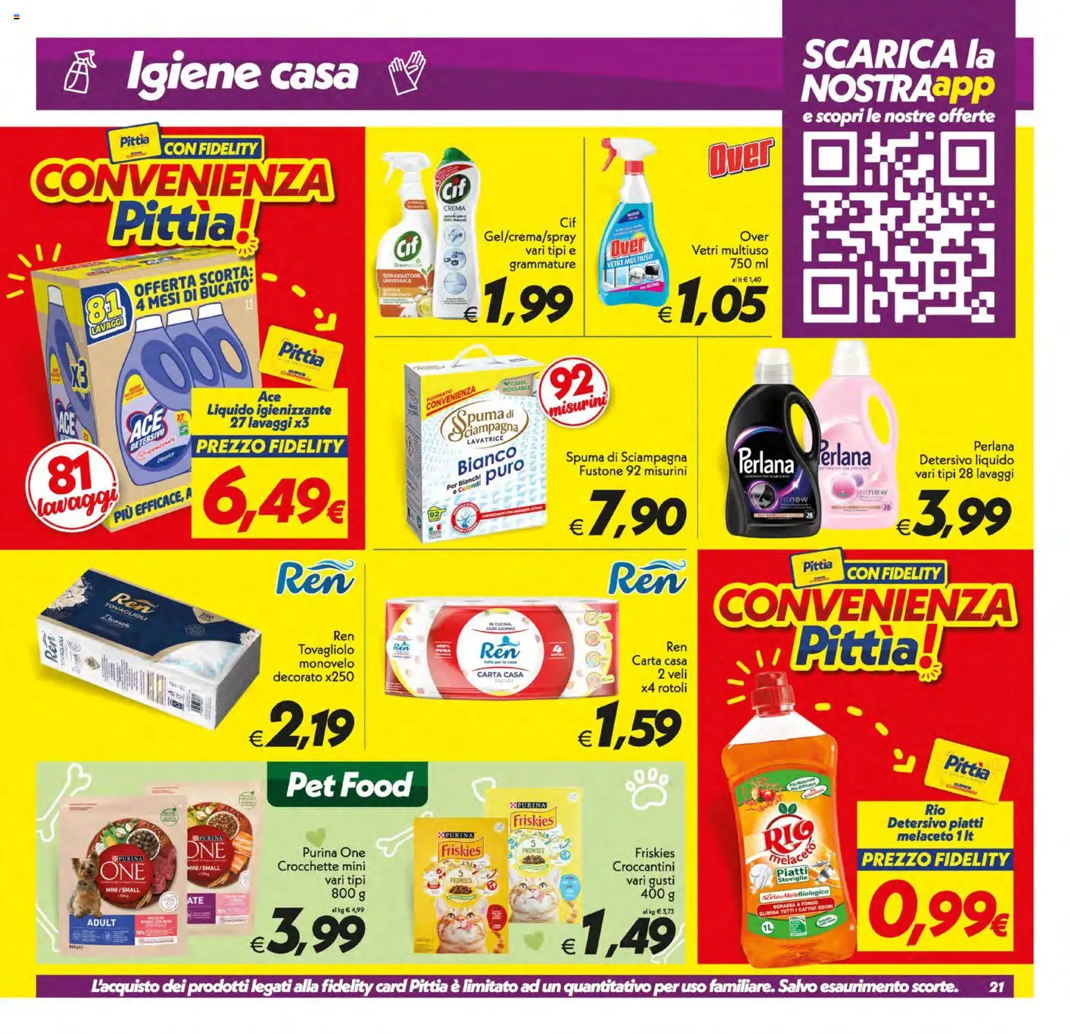 Volantino SuperConveniente del 10/07/2026 | Pagina: 21 | Prodotti: Crema, Crocchette, Lavatrice, Aceto