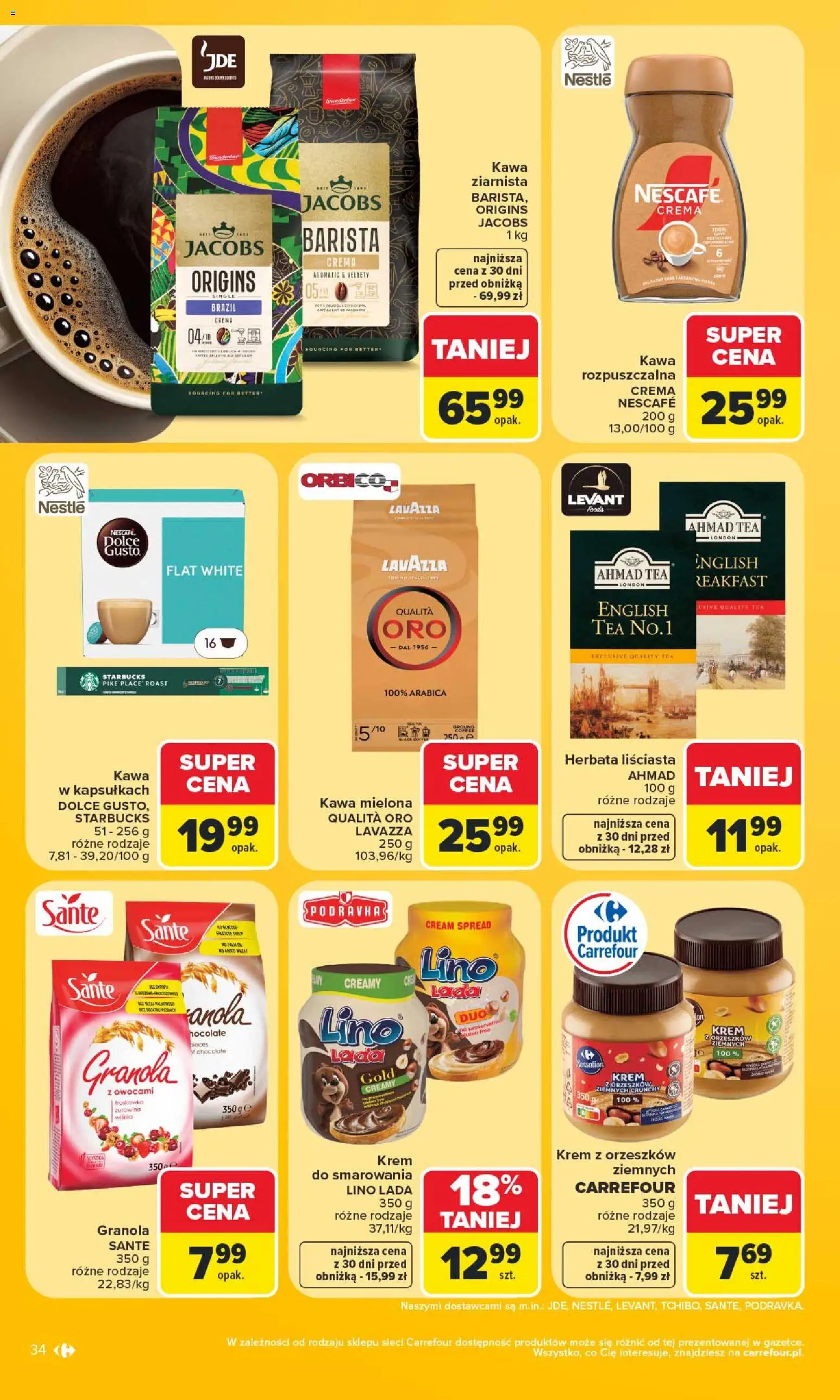 Carrefour gazetka od 08.06.2026 | Strona: 36 | Produkty: Granola, Nescafe, Lavazza, Kawa