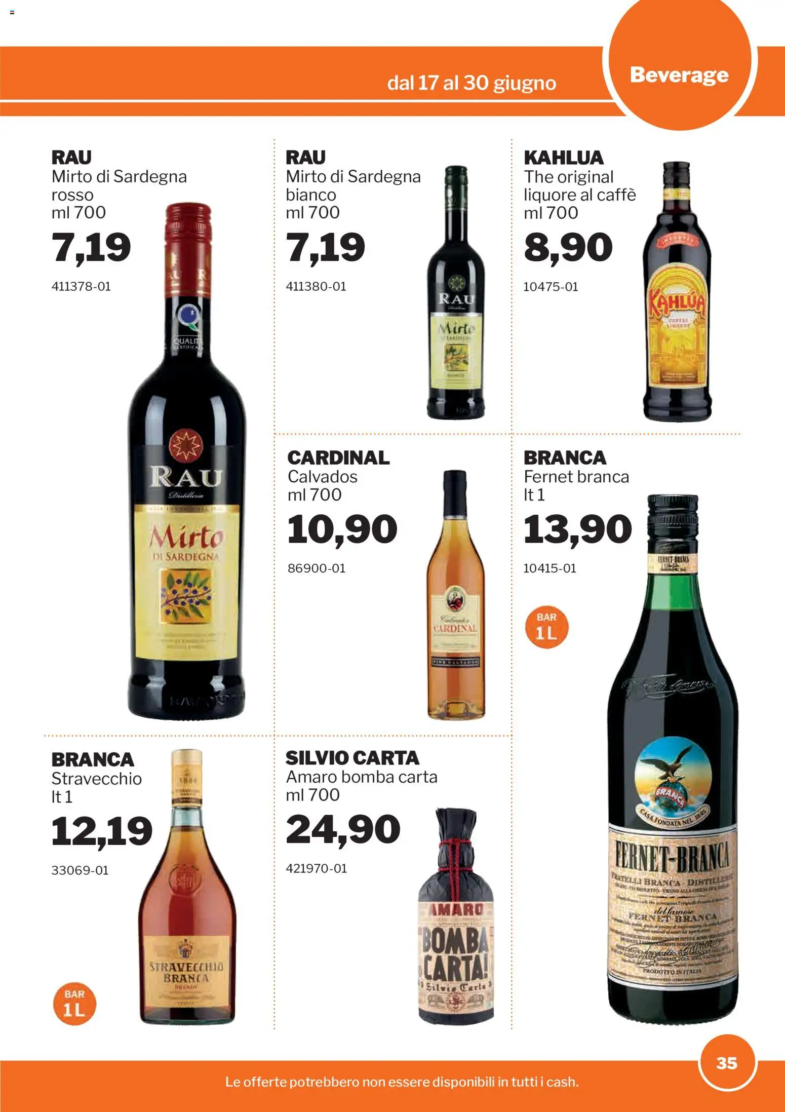 Volantino Sogegross del 17.06.2026 | Pagina: 35 | Prodotti: Caffè, The, Liquore, Amaro