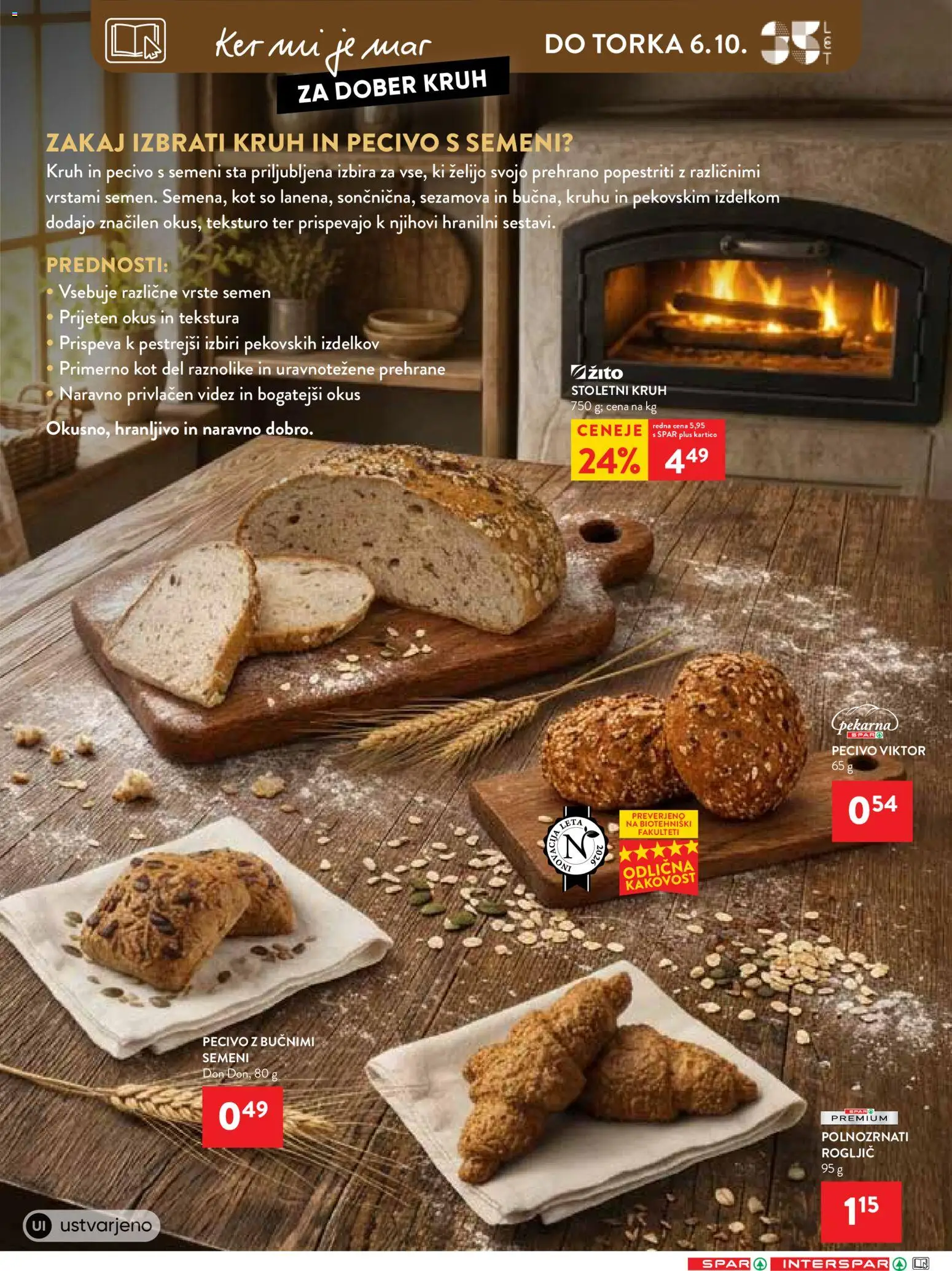 Novi Spar katalog ponudbe – veljaven od 30.09.2026 | Stran: 17 | Izdelki: Pekarna, Kruh