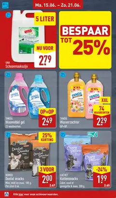 Aldi folder week 25 - Voorbeeld van een folder van Aldi, geldig van 15.06.2026 | Pagina: 16 | Producten: Snacks, Wasmiddel, Kaas, Was