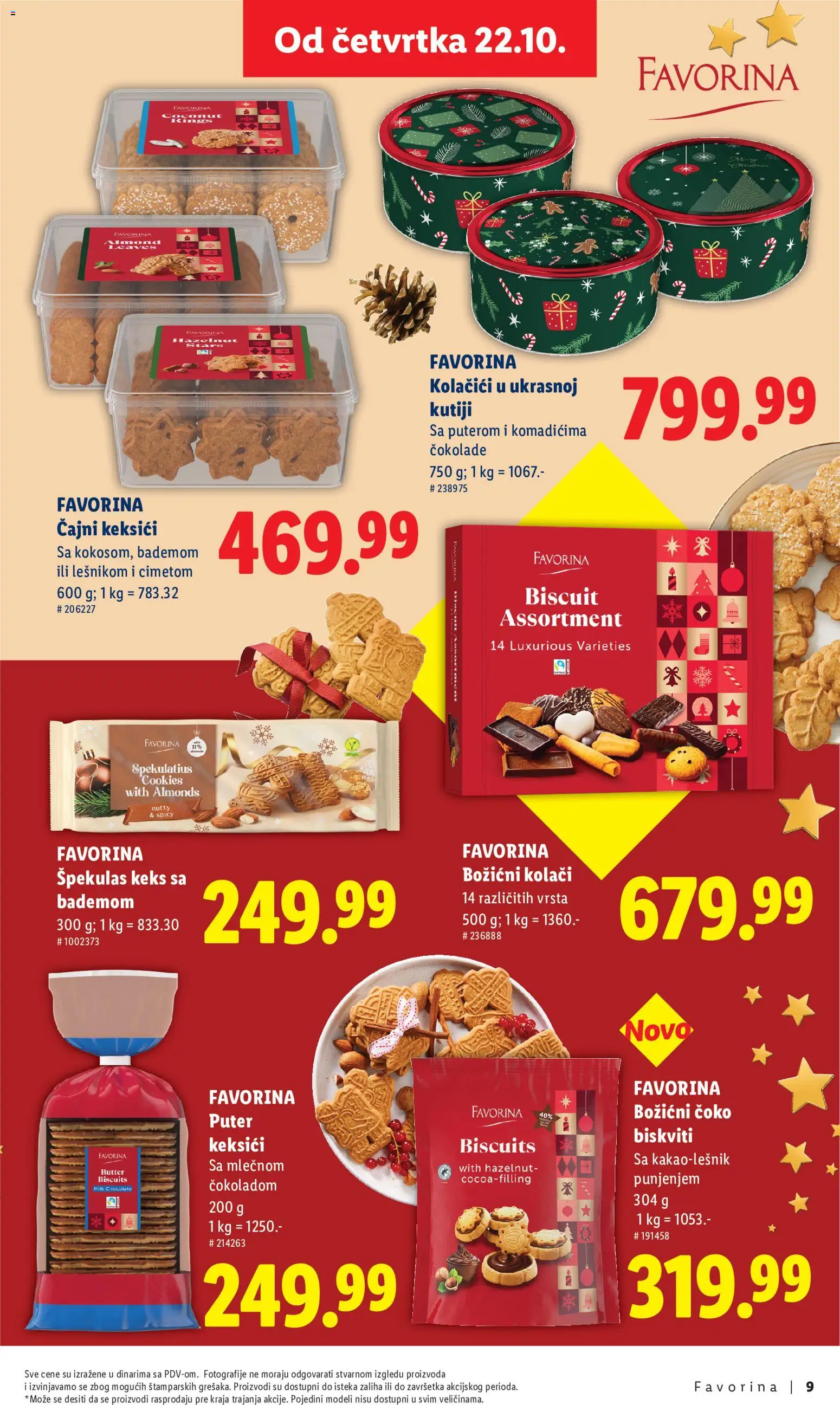 Lidl katalog - važi od 22.10.2026 | Strana: 9 | Proizvode: Keks, Kolačići, Puter