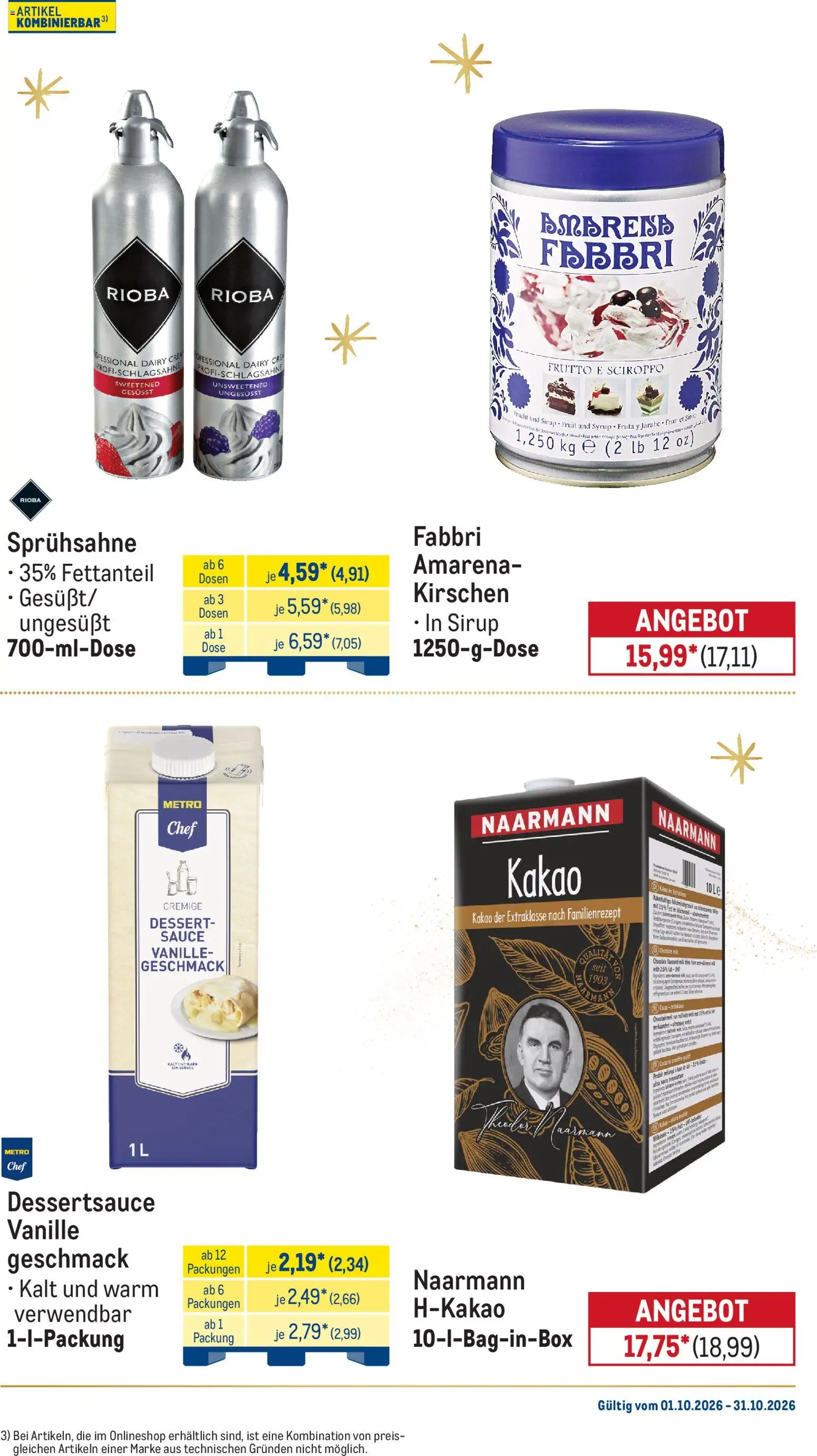 Metro Monats-Menü – gültig ab 01.10.2026 | Seite: 5 | Produkte: Met, Sirup, Kirschen, Vanille