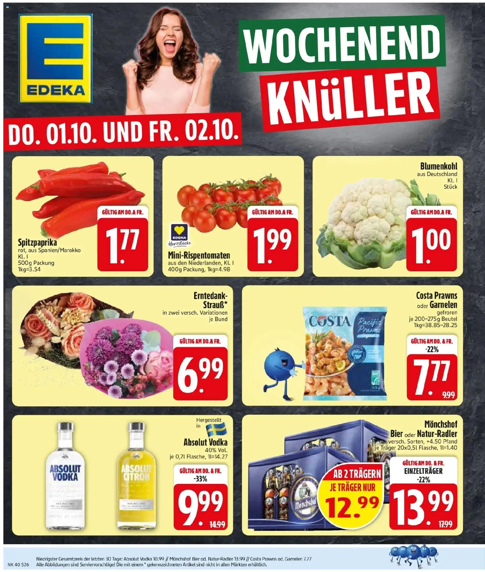 Edeka Prospekt Zolling (ab 28.09.2026) » Angebote Online | Seite: 30 | Produkte: Monchshof, Garnelen, Blumenkohl, Vodka