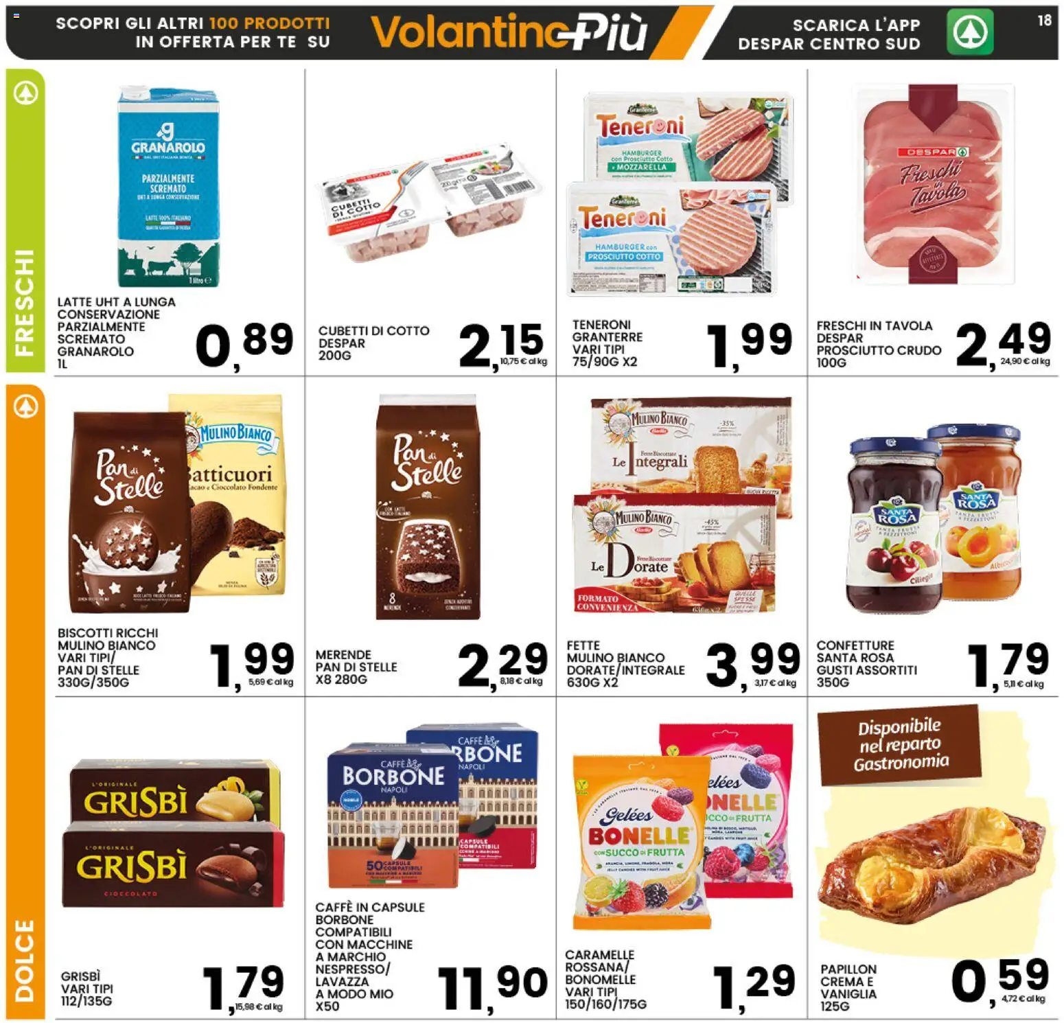 Volantino Interspar del 18.05.2026 | Pagina: 18 | Prodotti: Mozzarella, Latte, Fanta, Caffe in capsule