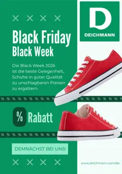 Deichmann Black Friday Ankündigung ab 26.10.2026 gültig