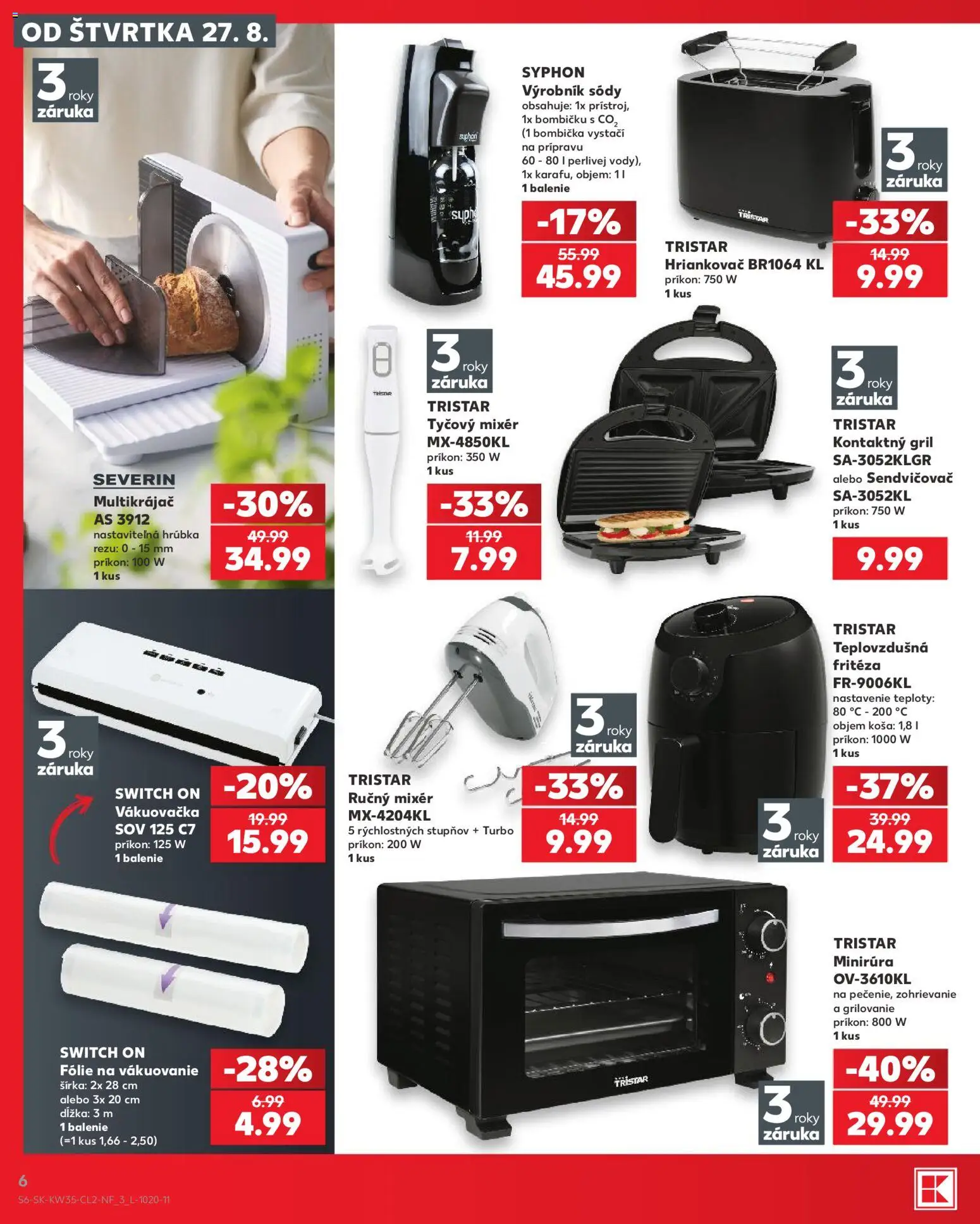 Kaufland SK akciós ujság - amely érvényes a következő dátumtól: 2026.08.27. | Oldal: 6 | Termékek: Switch, Mixer