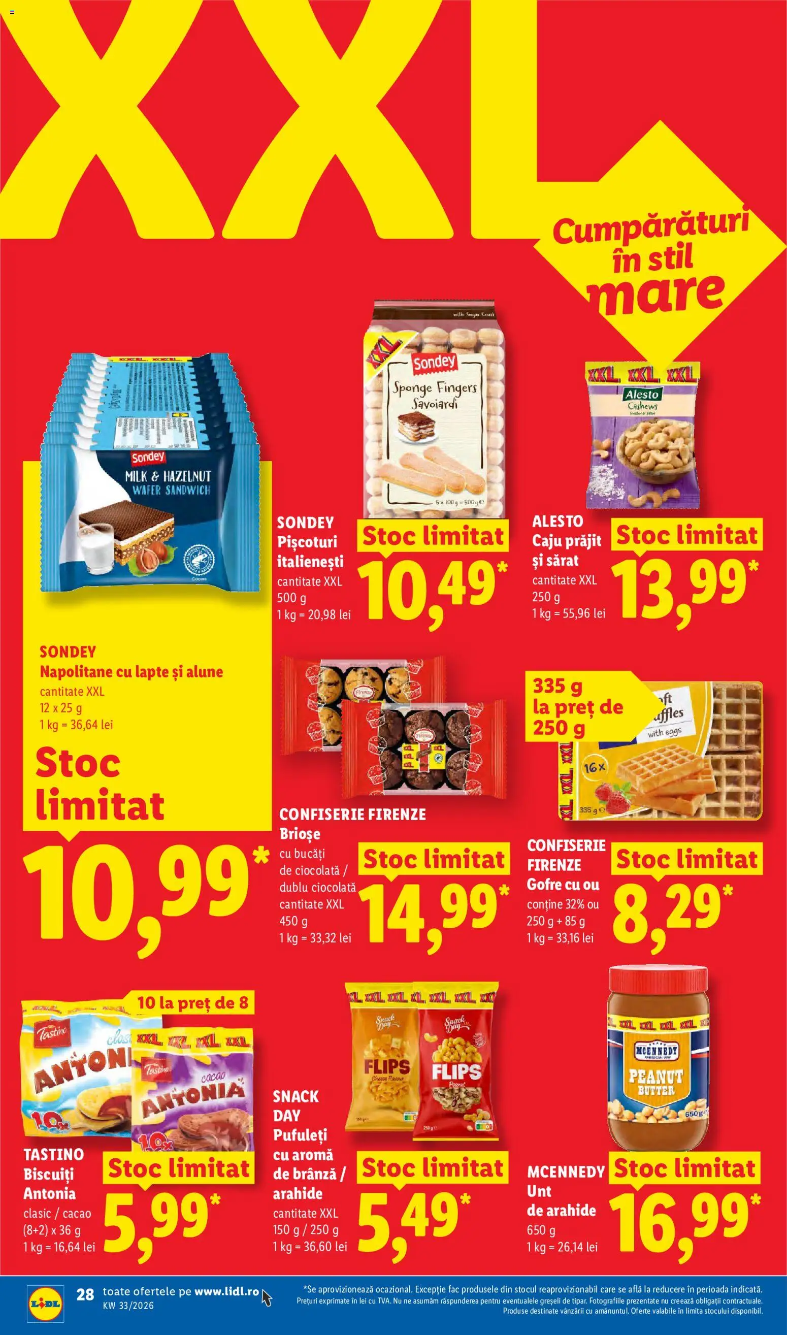 Noul catalog Lidl – valabil de la 10.08.2026 | Pagină: 28 | Produse: Brânză, Ciocolată, Unt de arahide, Caju