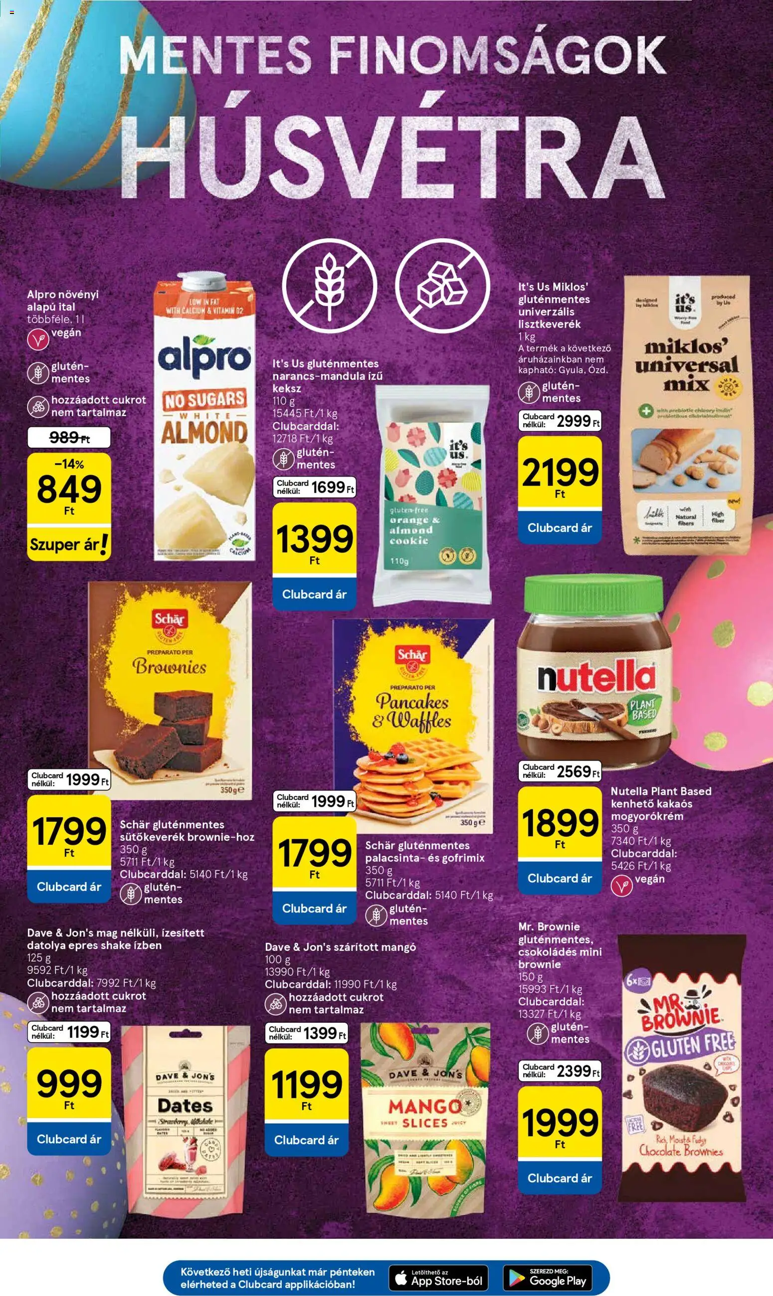 Tesco akciós ujság - amely érvényes a következő dátumtól: 2026.03.31. | Oldal: 25 | Termékek: Datolya, Nutella, Vegán, Mangó