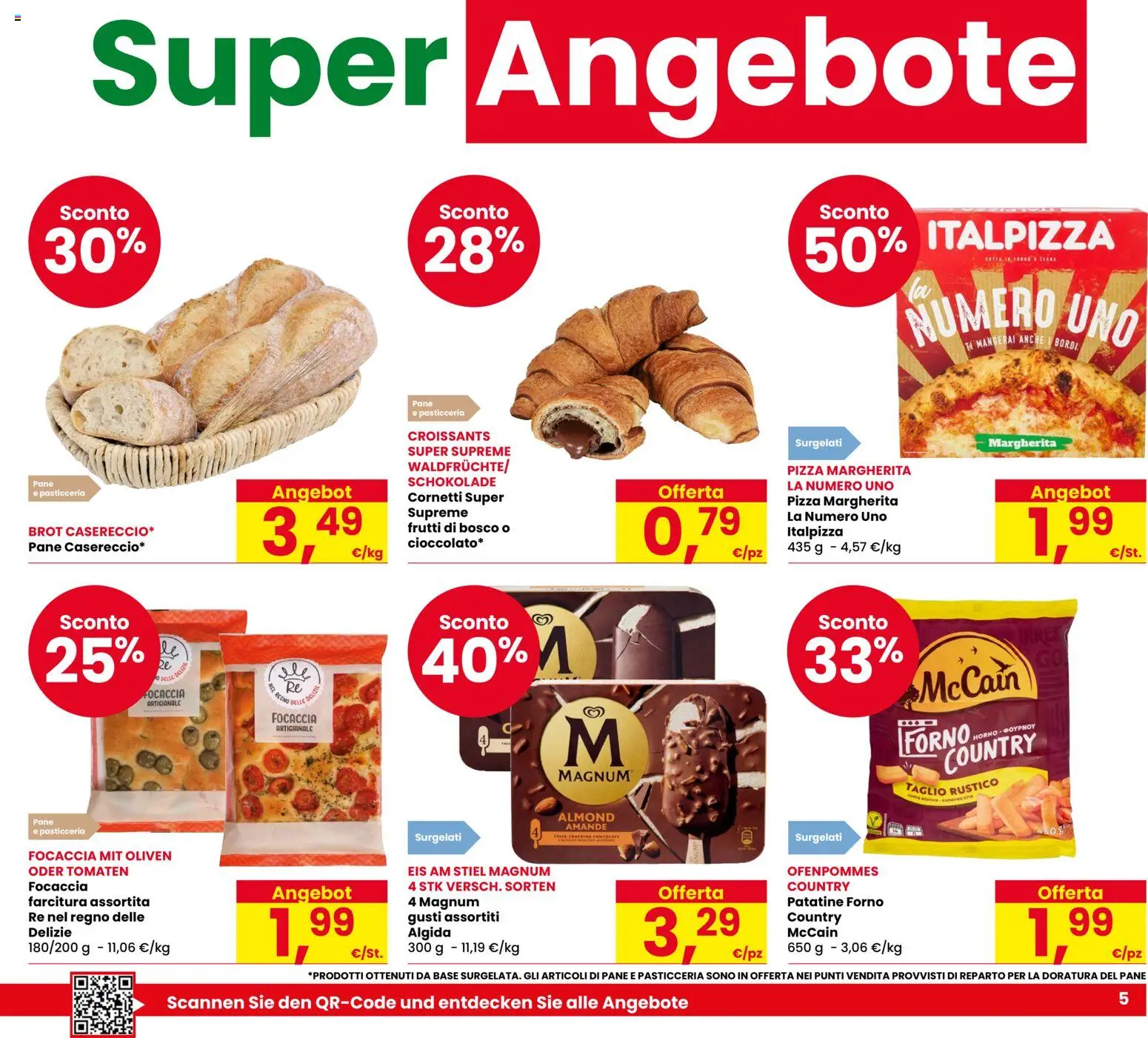 Volantino Eurospar del 03/09/2026 | Pagina: 5 | Prodotti: Pizza, Patatine, Taglio, Forno