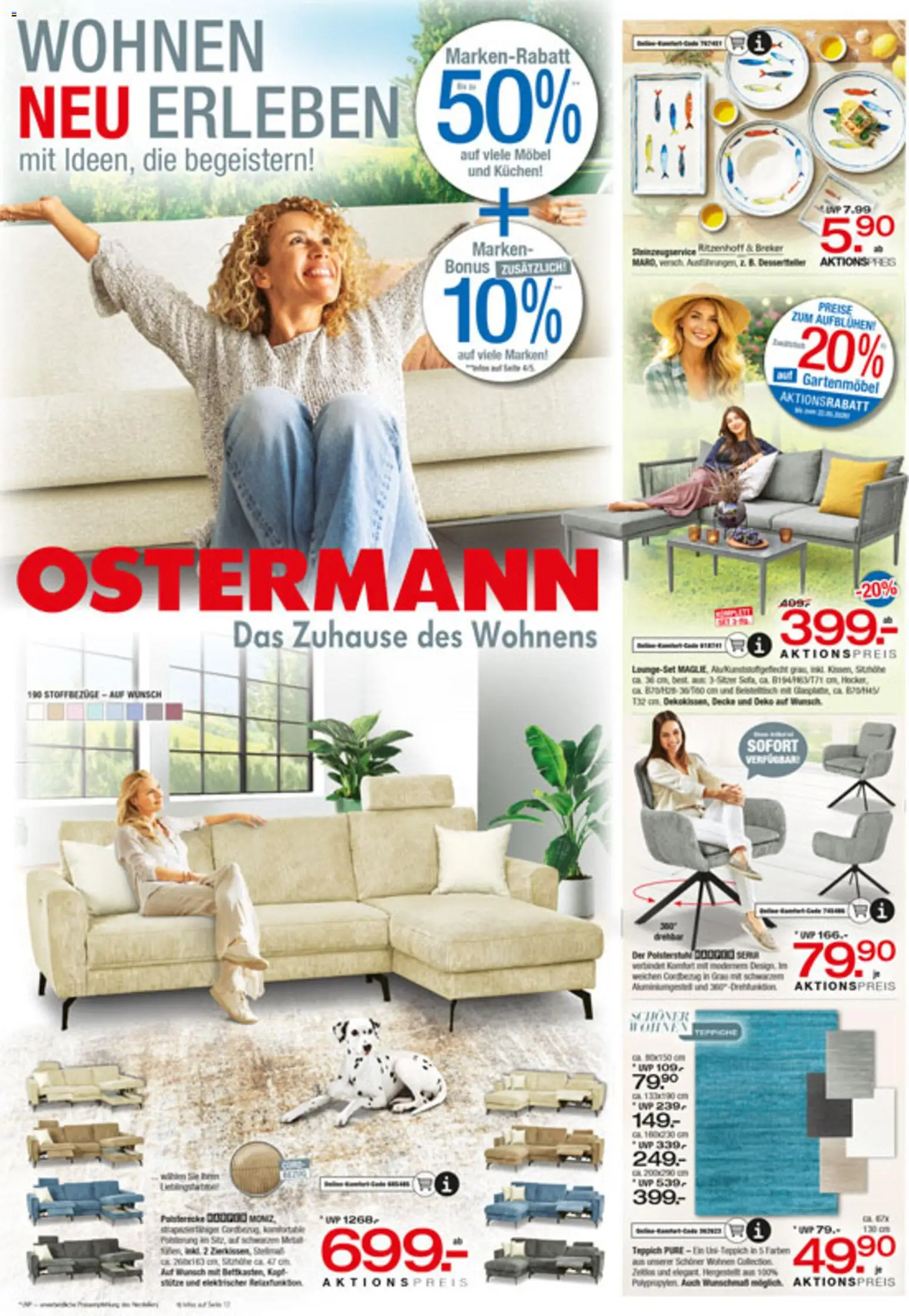Ostermann Prospekt 	 – gültig ab 02.05.2026 | Seite: 1 | Produkte: Gartenmöbel, Teppich, Kuchen