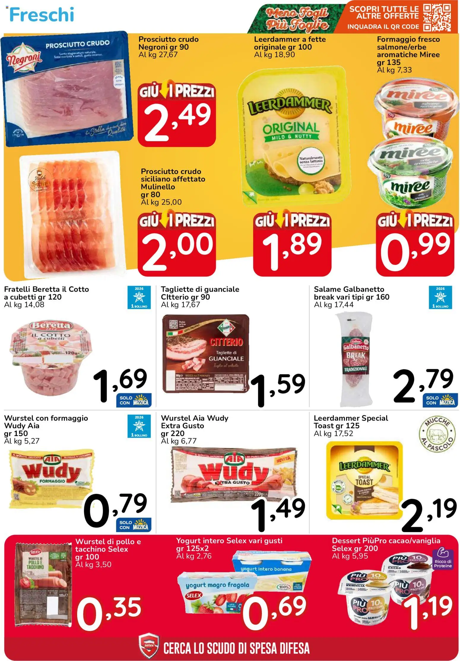 Volantino Famila del 15/10/2026 | Pagina: 13 | Prodotti: Vaniglia, Formaggio, Prosciutto, Wurstel